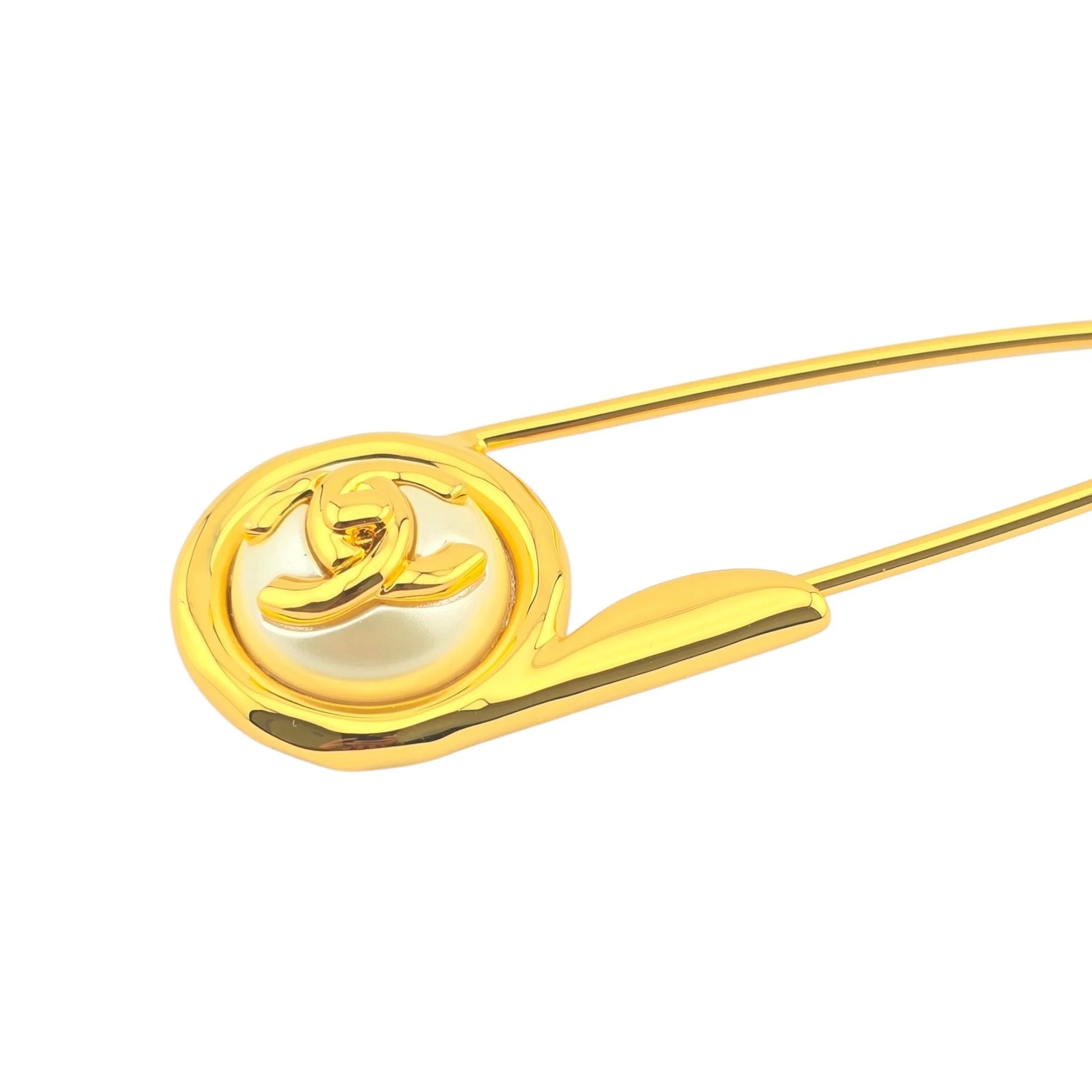 Chanel CC Gold Pin Brooch 2024 CHANEL