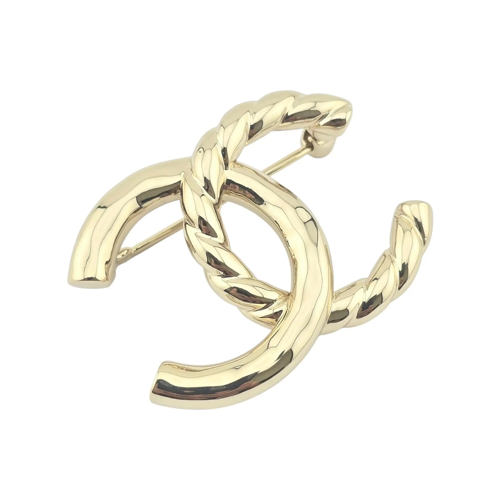 Chanel CC Gold Logo Brooch 2025 CHANEL