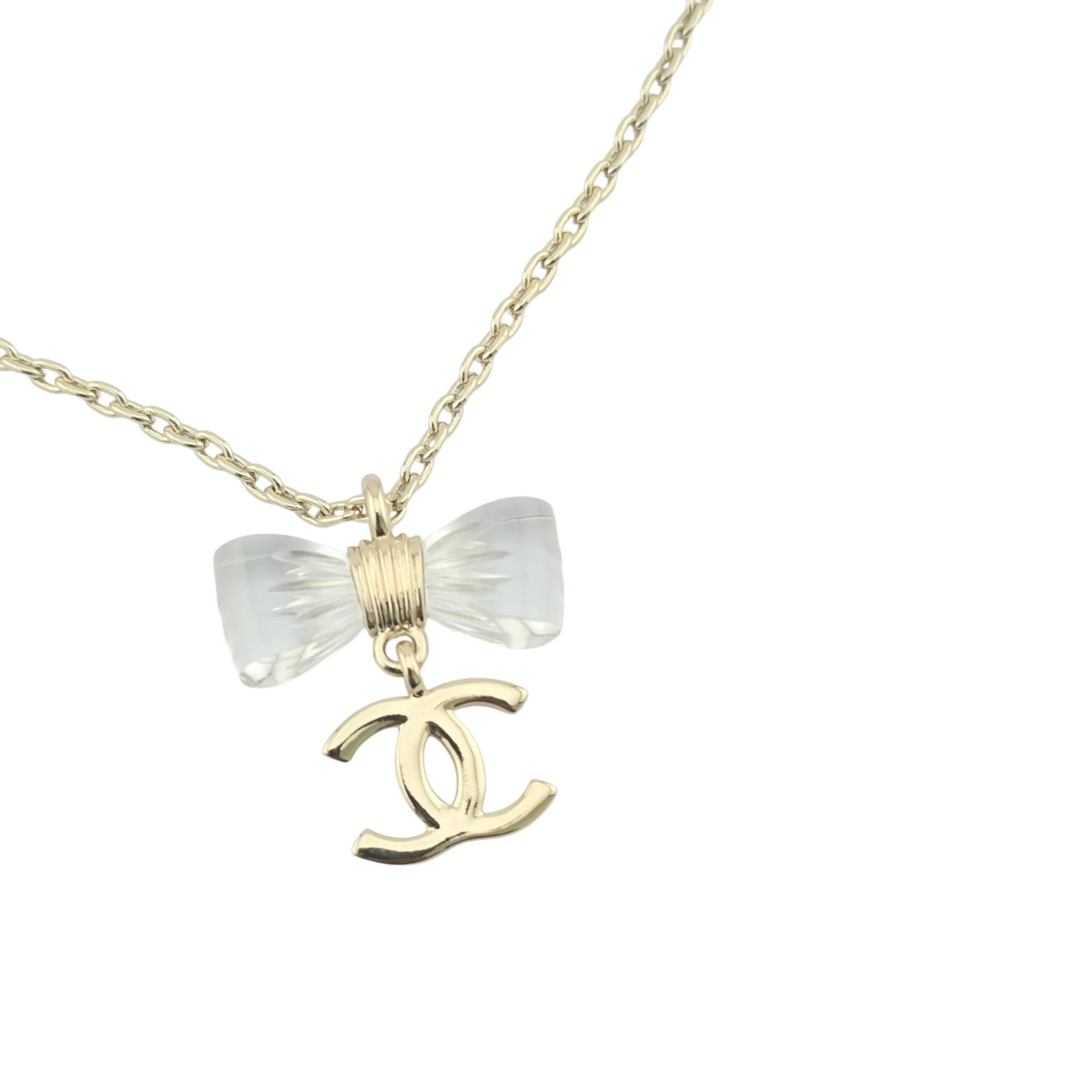 Chanel CC Transparent Bow Necklace SS25 CHANEL