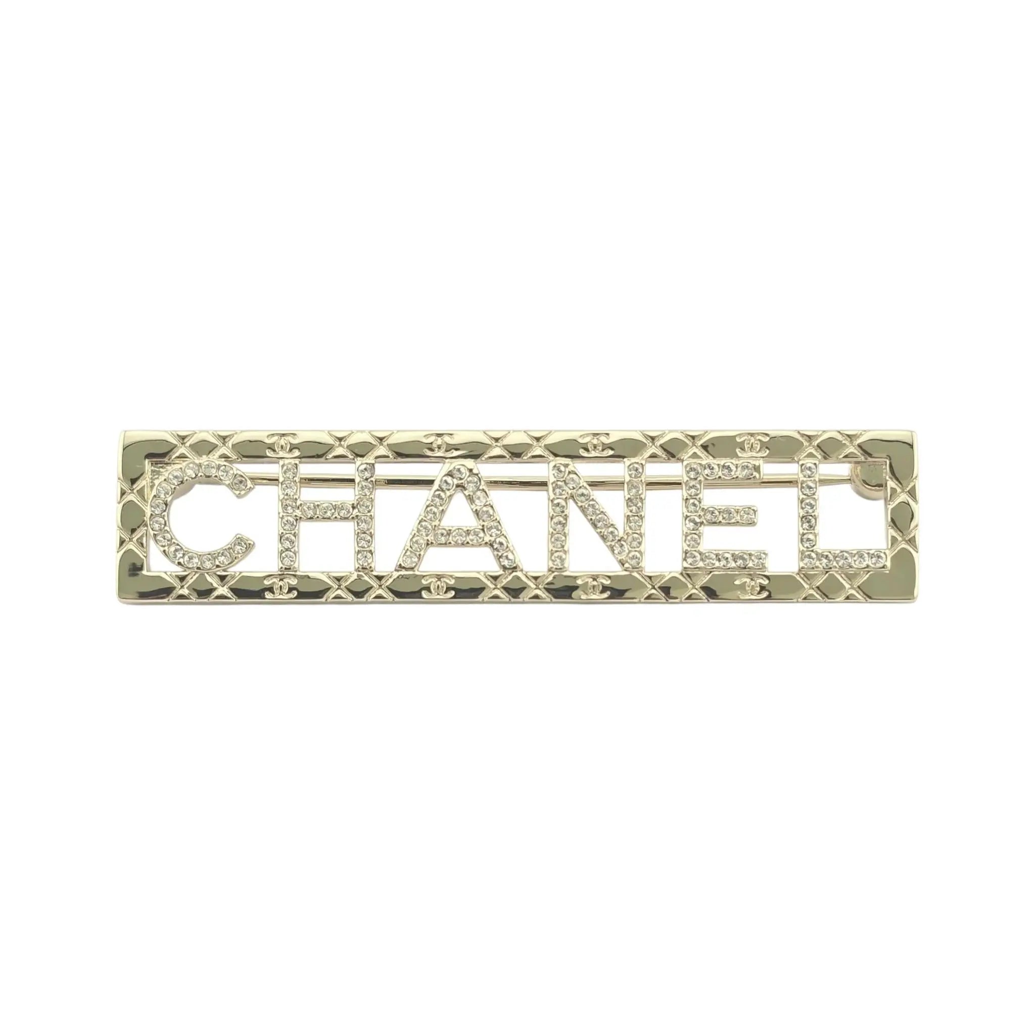 Chanel CC Logo Crystal Brooch 2025 CHANEL