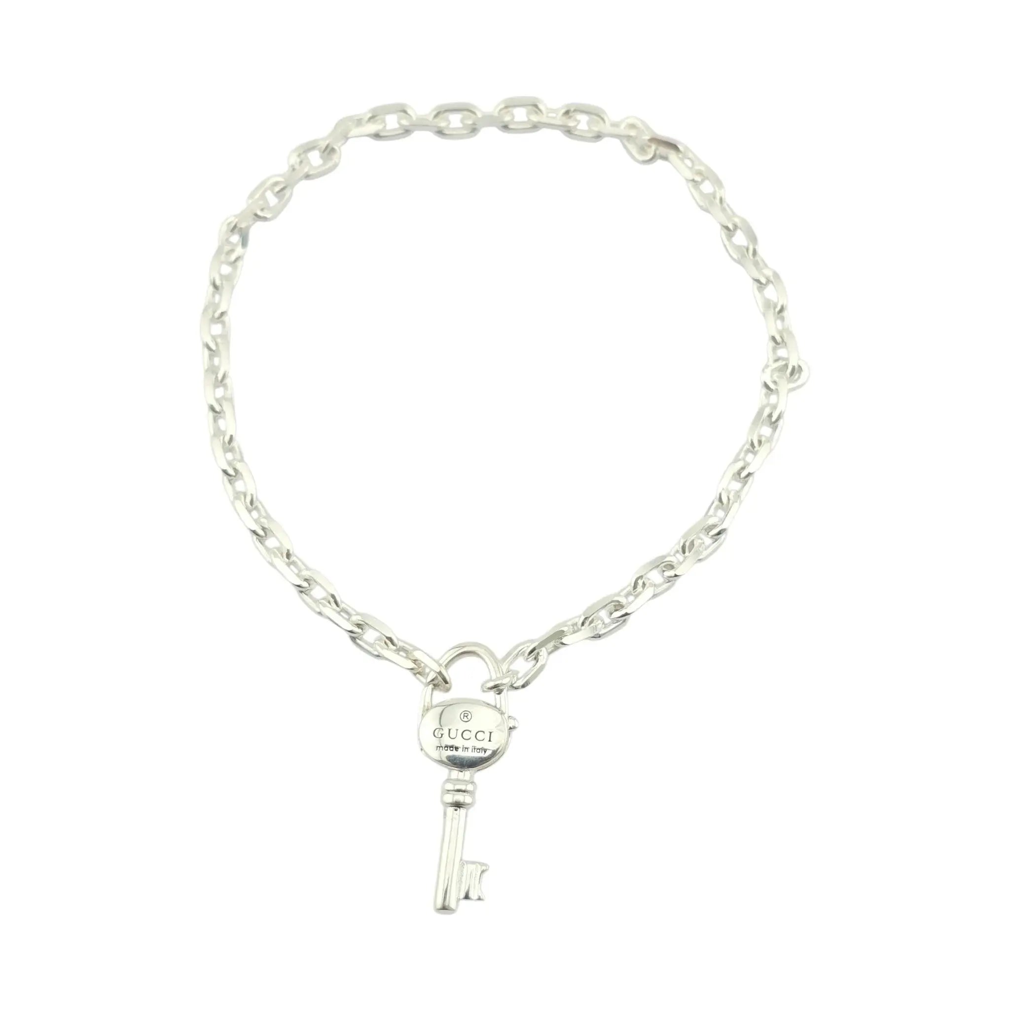GUCCI Trademark Chain Bracelet Key 925 Sterling Silver GUCCI