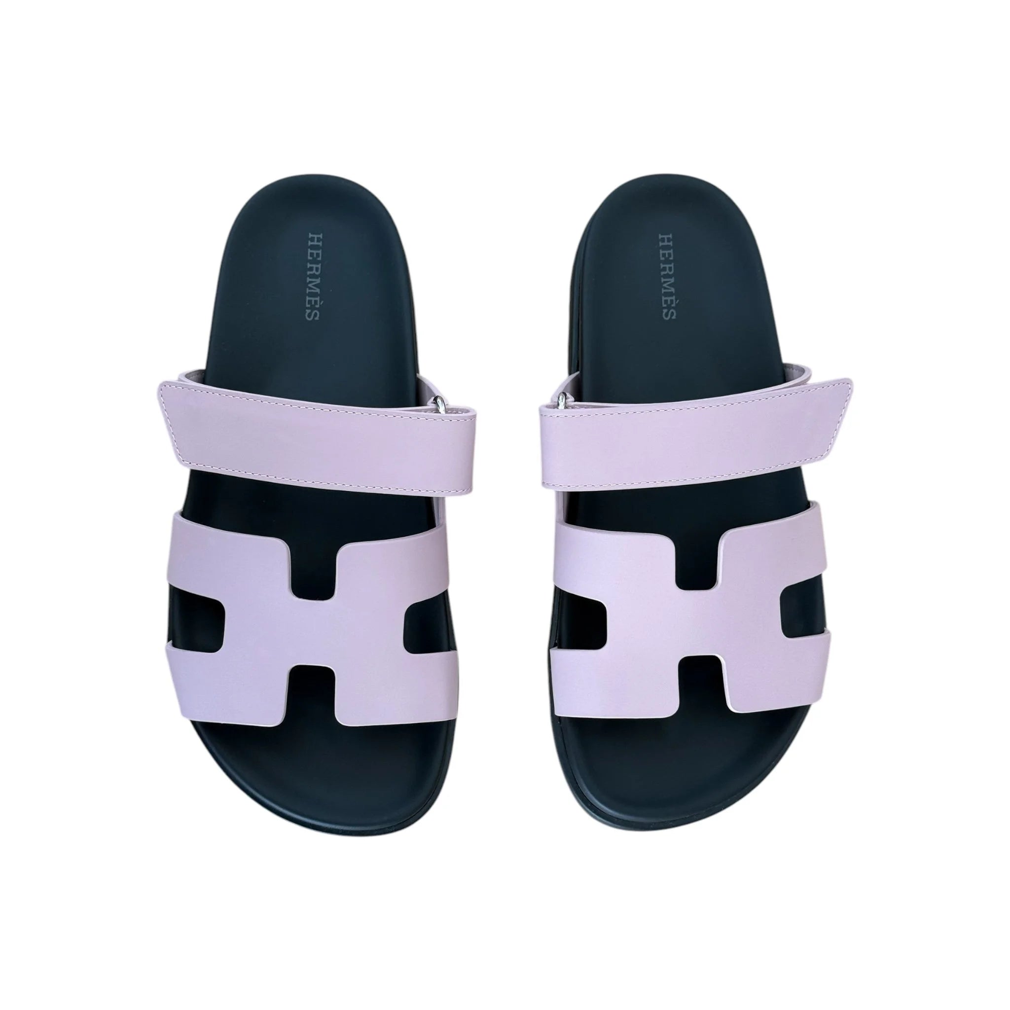 Hermes Chypre Leather Sandal Rose Cancan 39 UK6 HERMES