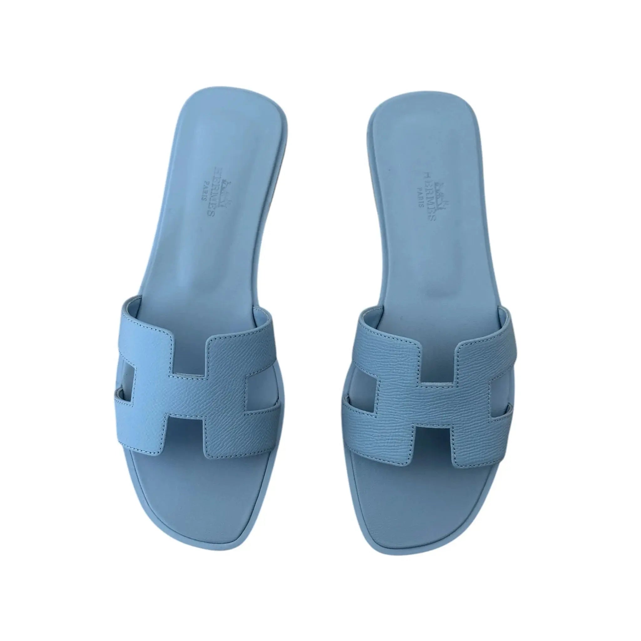 Hermes Oran Sandal Gris Antarctique (Blue) 39 UK 6 HERMES