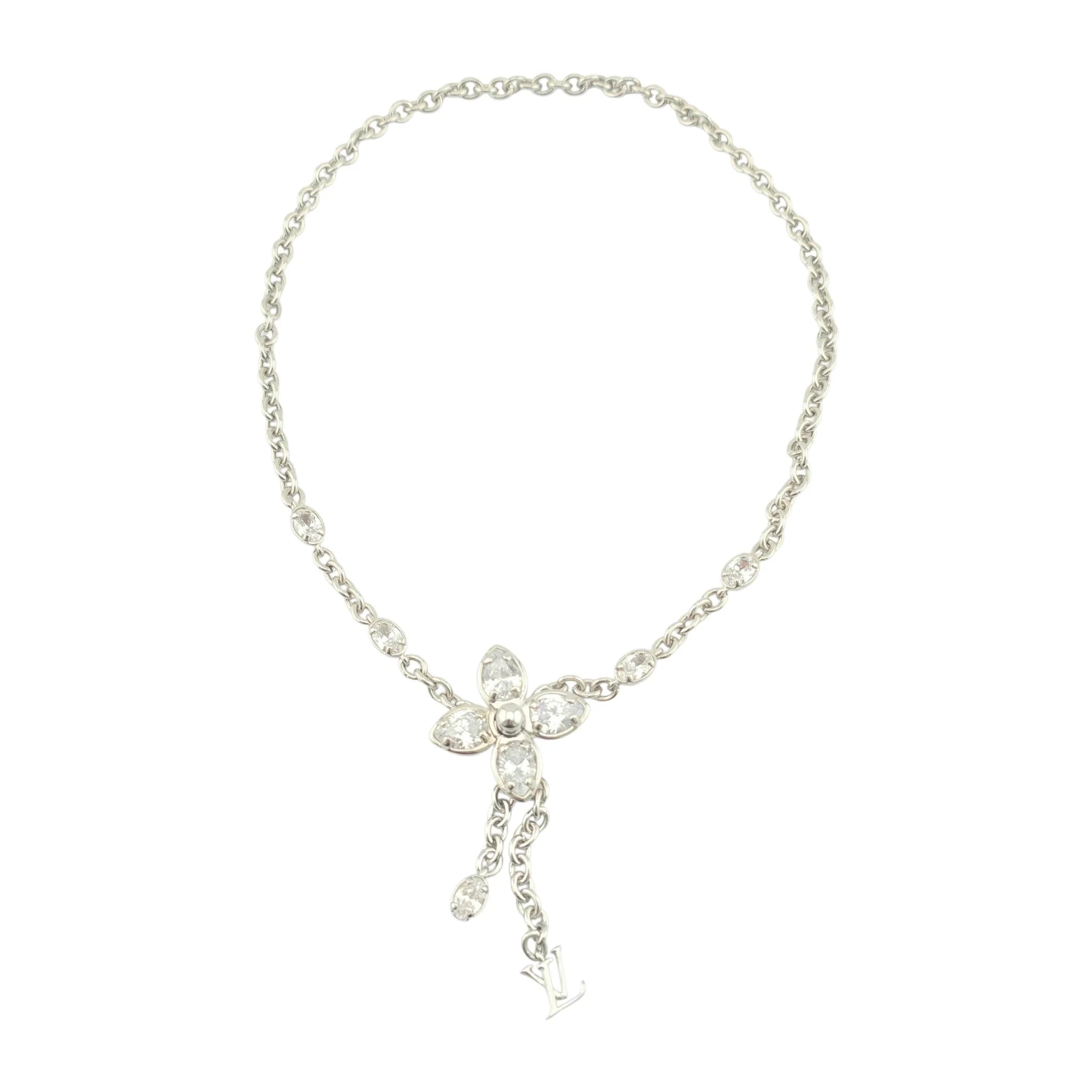 Louis Vuitton LV Silver Crystal Choker Necklace LOUIS VUITTON