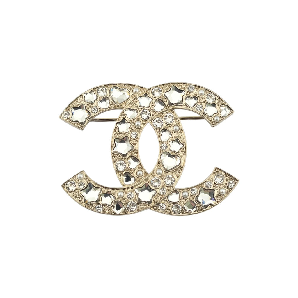 Chanel CC Gold Star Crystal Brooch 2025 CHANEL