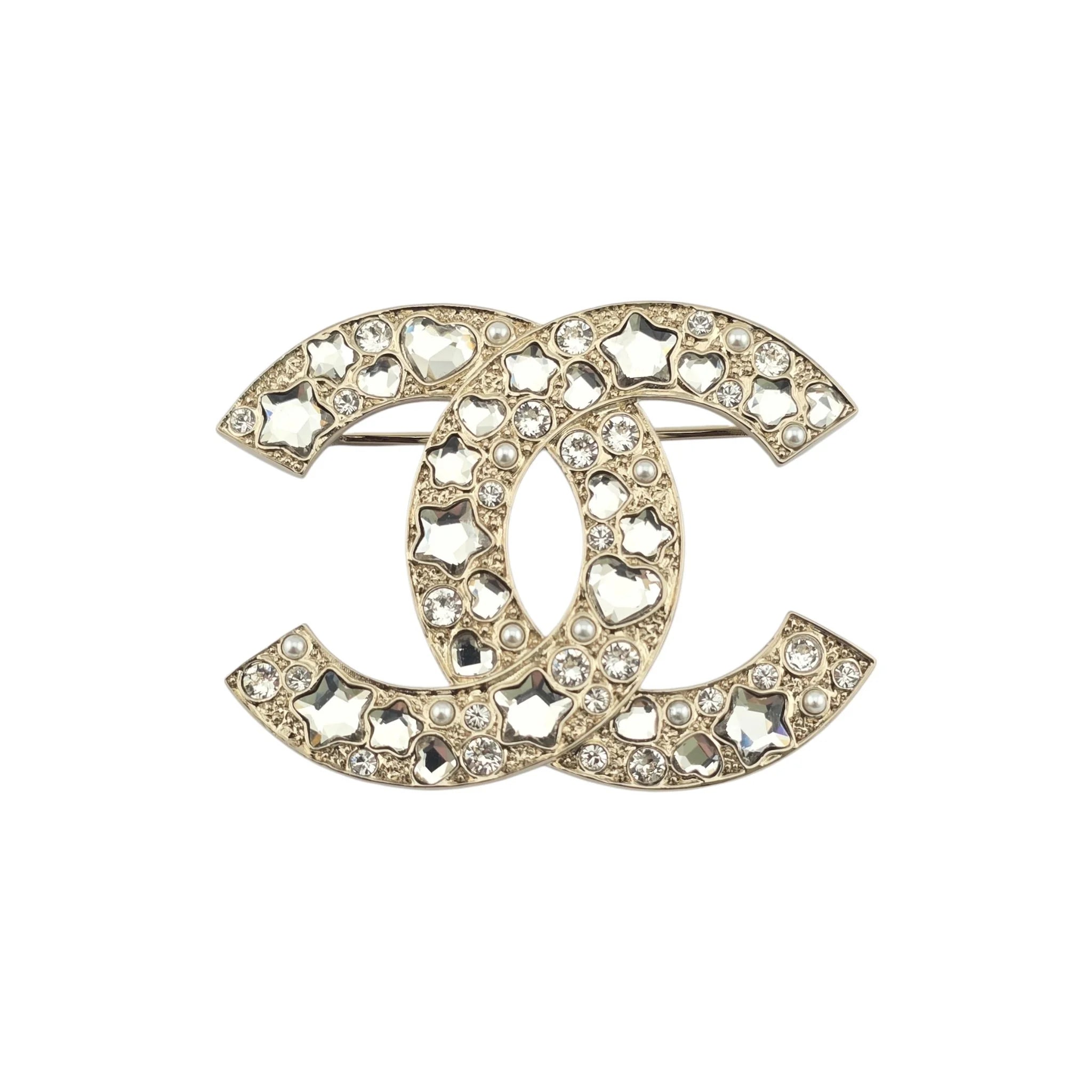 Chanel CC Gold Star Crystal Brooch 2025 CHANEL