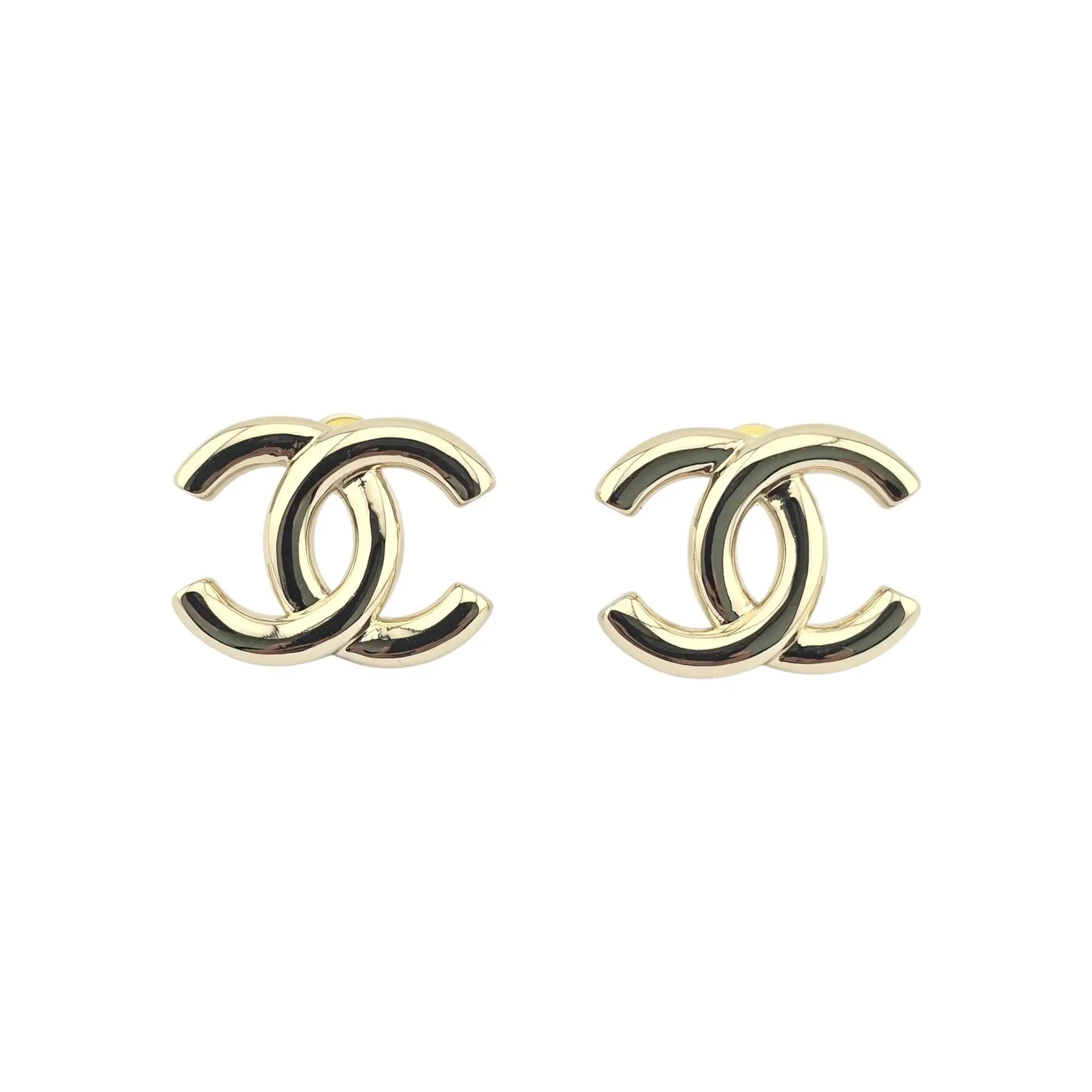 Chanel CC Gold Studs 2025 CHANEL