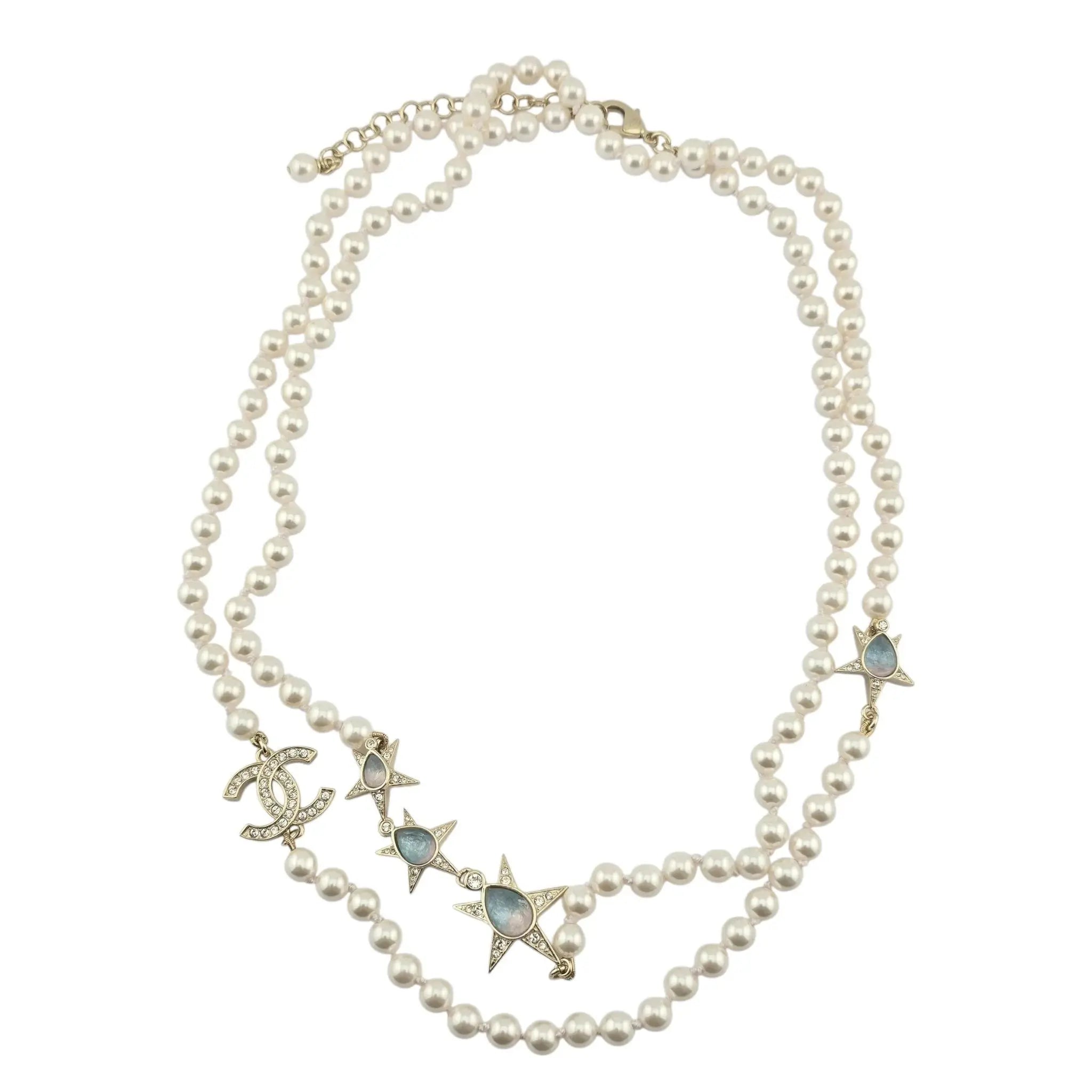 Chanel CC Long Faux Pearl Necklace 2023 CHANEL