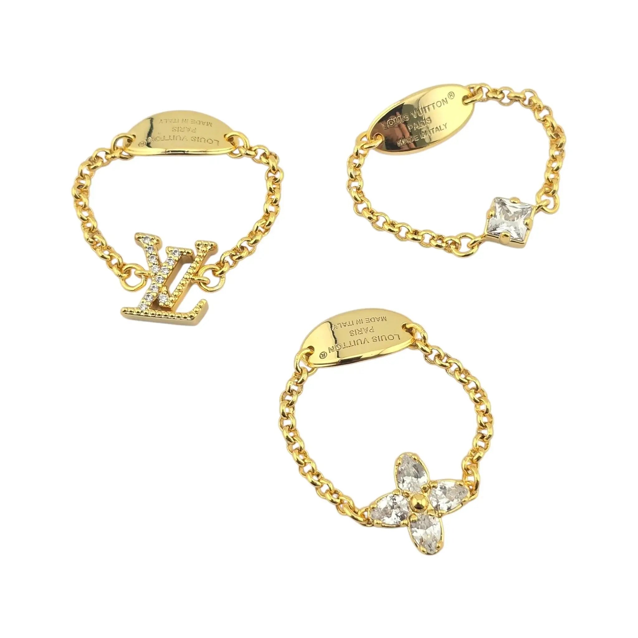 Louis Vuitton LV Lady Ring Set Gold LOUIS VUITTON