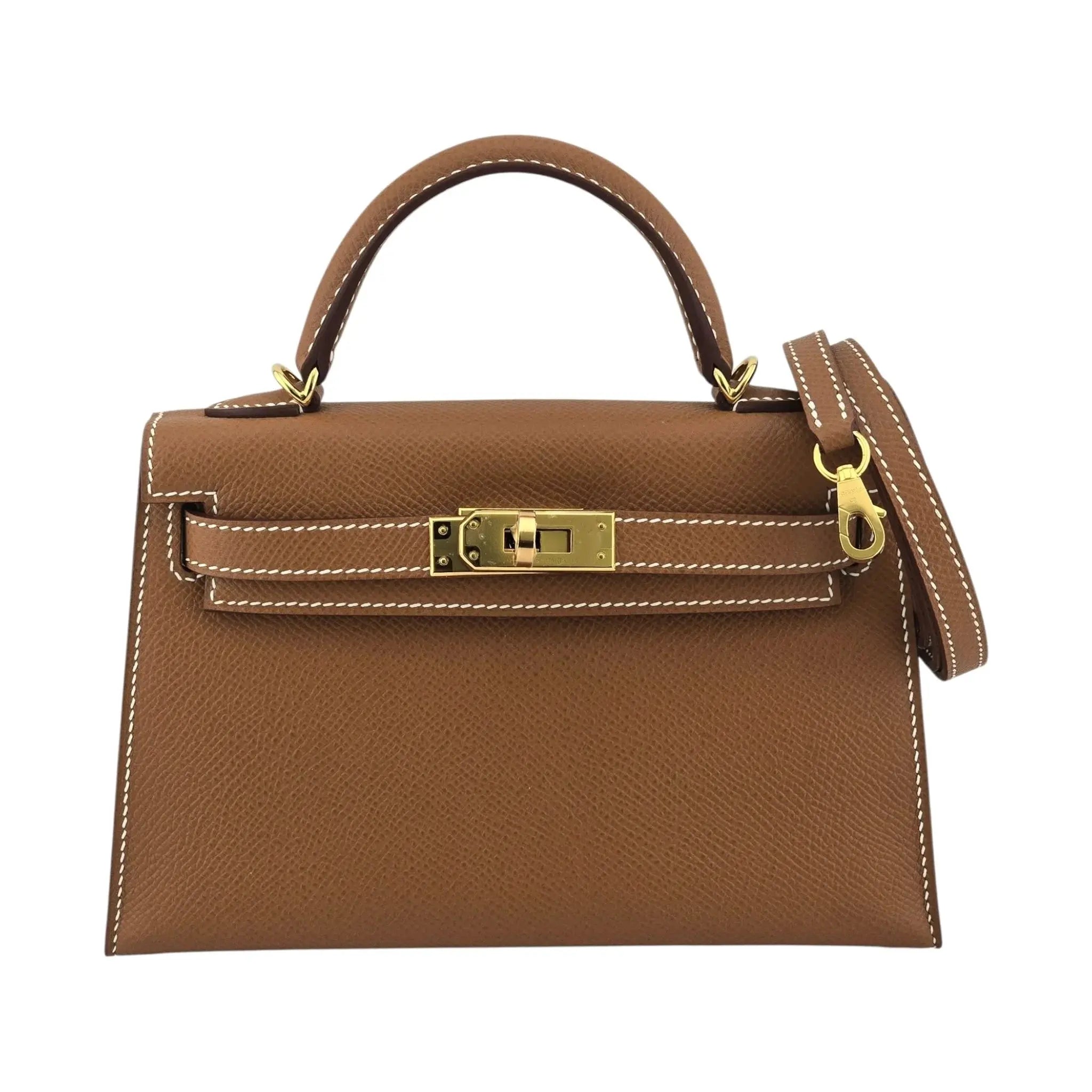 Hermes Mini Kelly II Gold Epsom Gold Hardware Bag HERMES