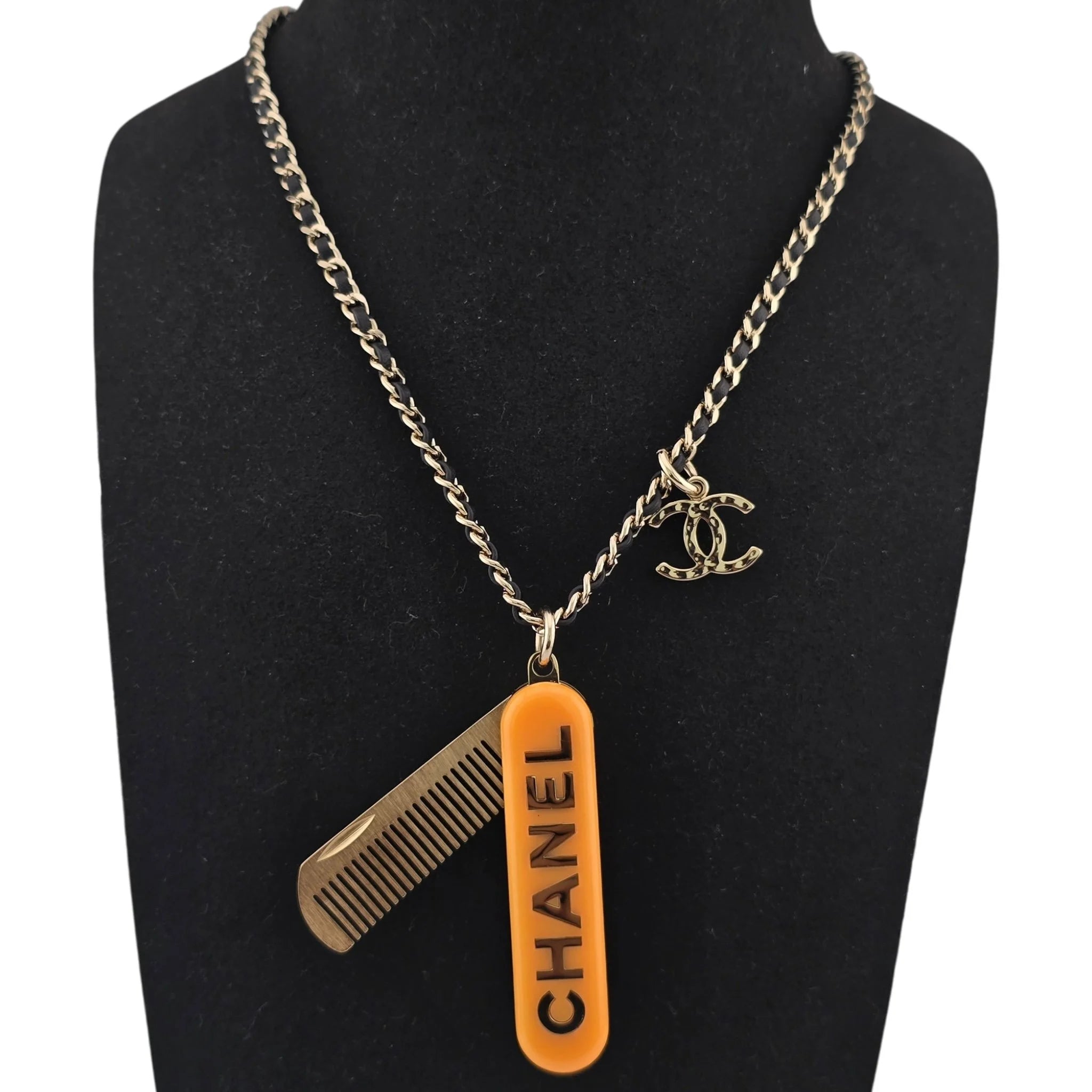 Chanel Yellow Gold Comb Necklace 22-23FW CHANEL