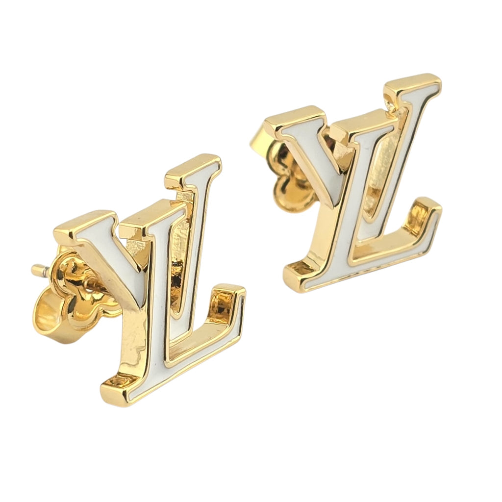 Louis Vuitton LV Iconic White Enamel Earrings LOUIS VUITTON