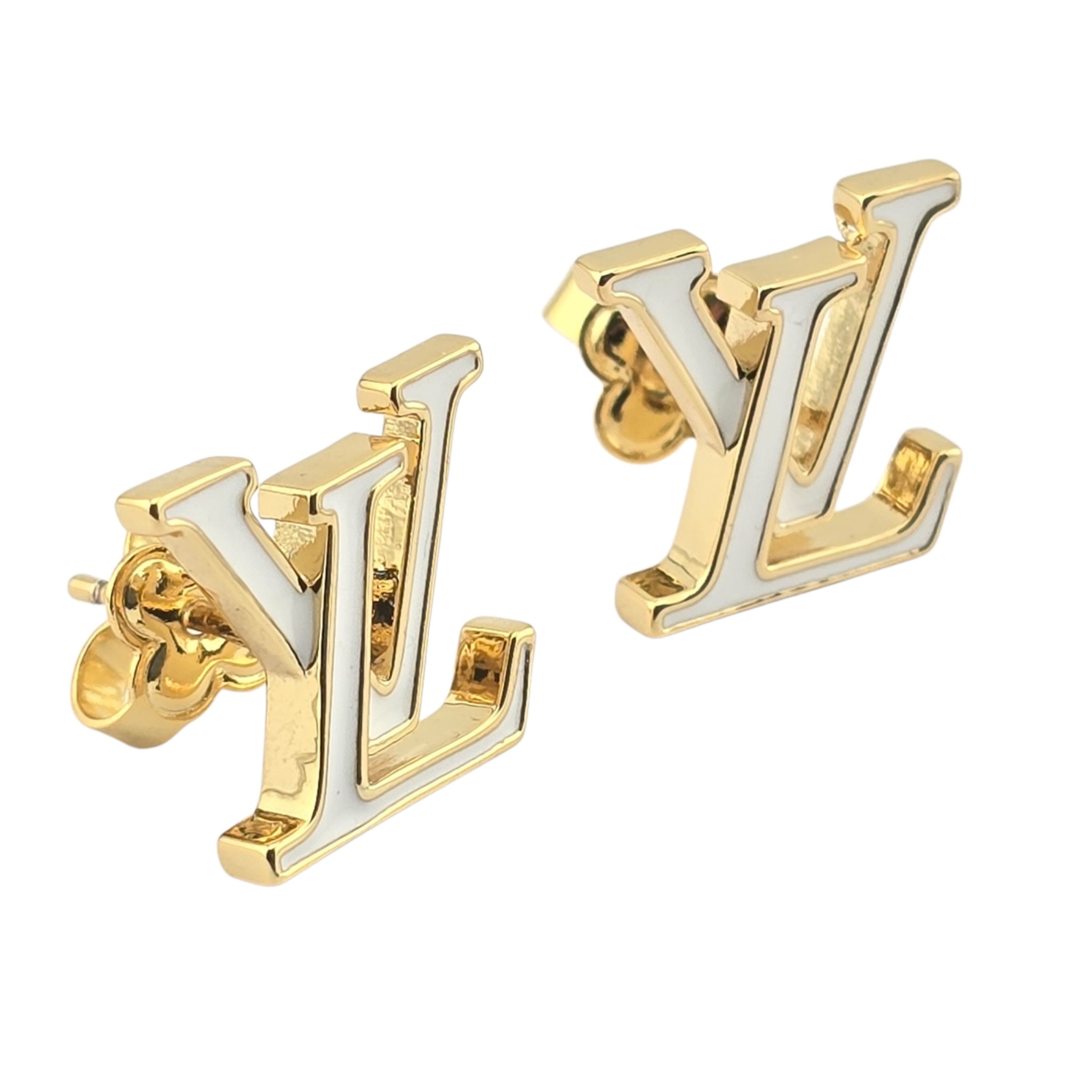 Louis Vuitton LV Iconic White Enamel Earrings LOUIS VUITTON