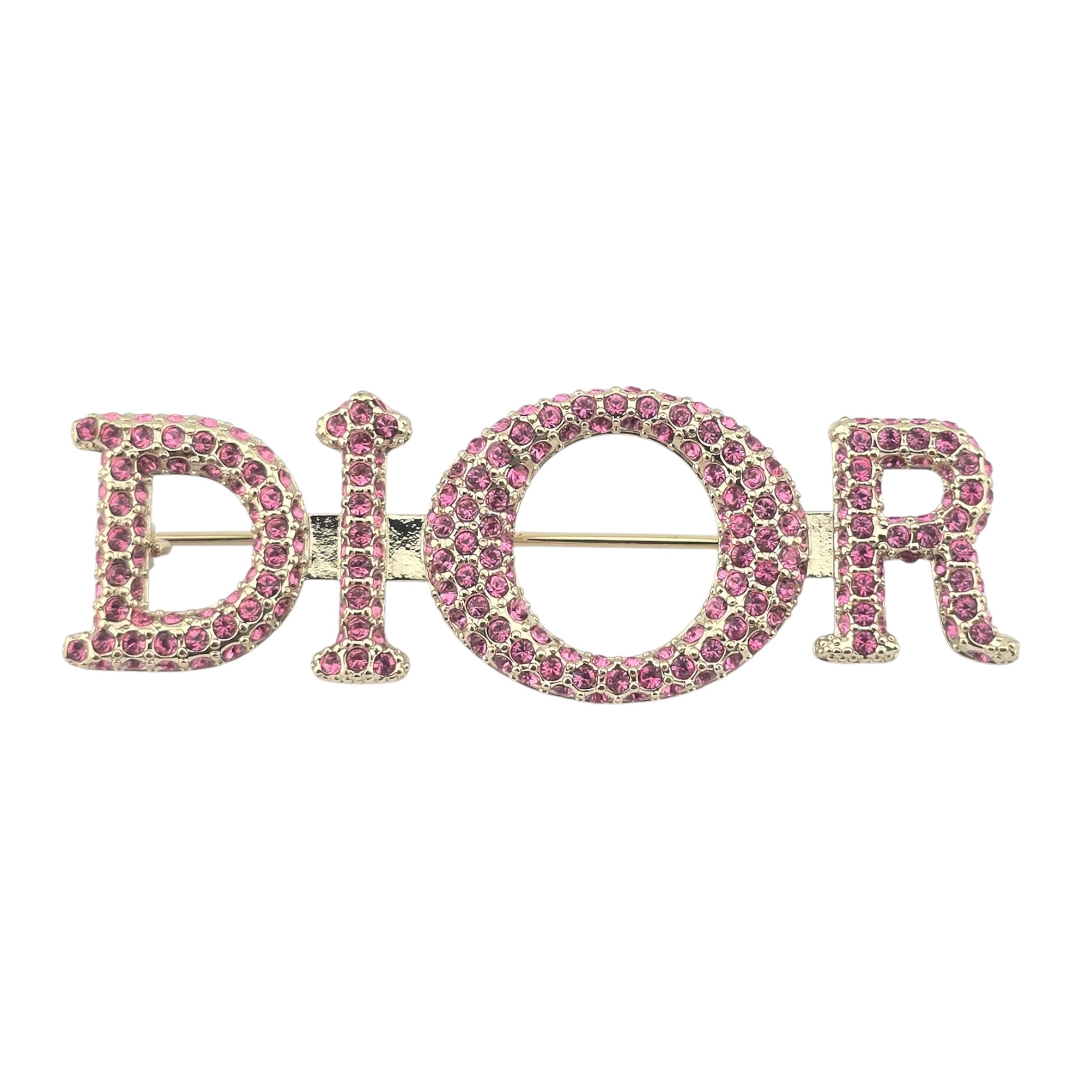 Christian Dior Miss Dior Pink Crystal Brooch 