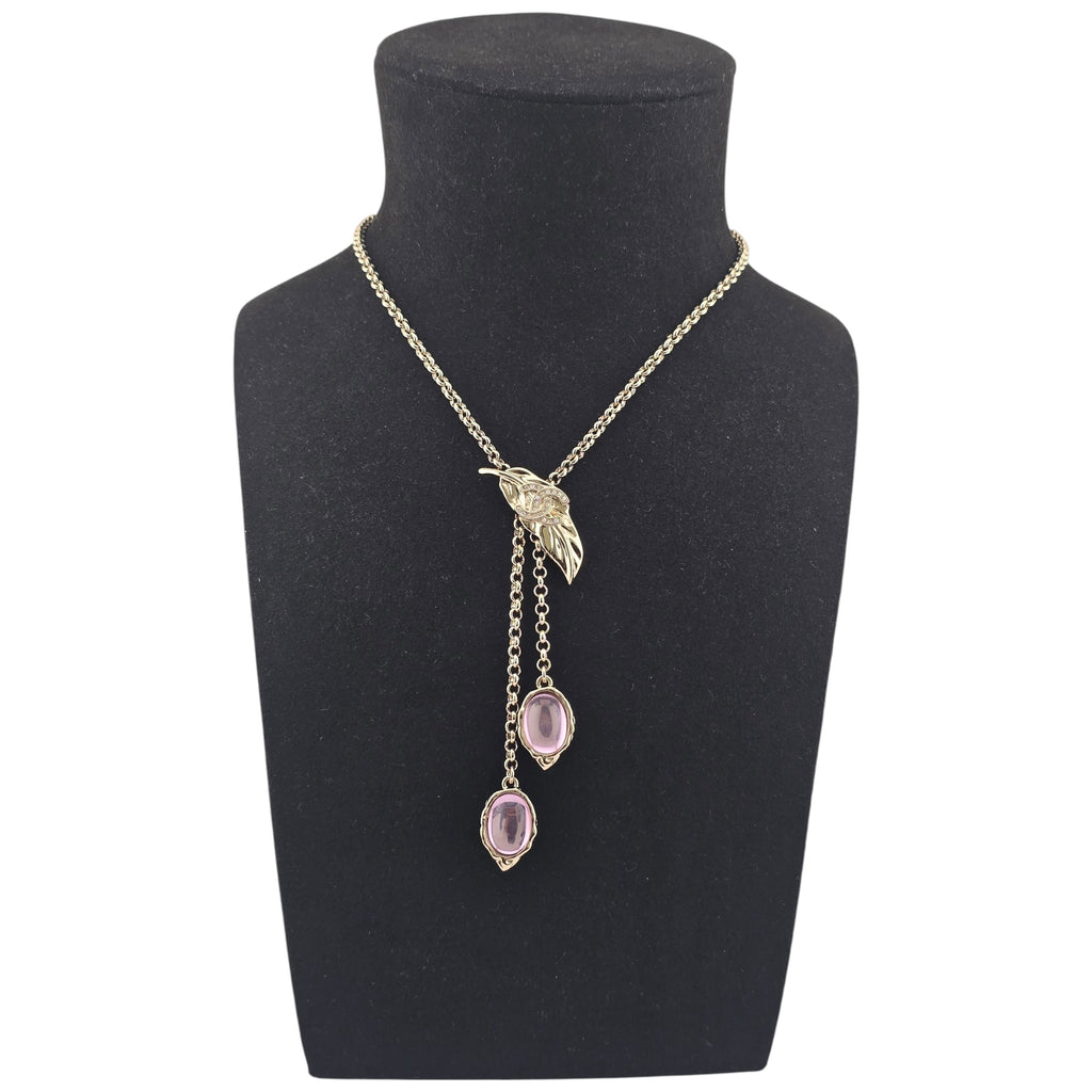 Chanel CC Gold Leaf Necklace 2025