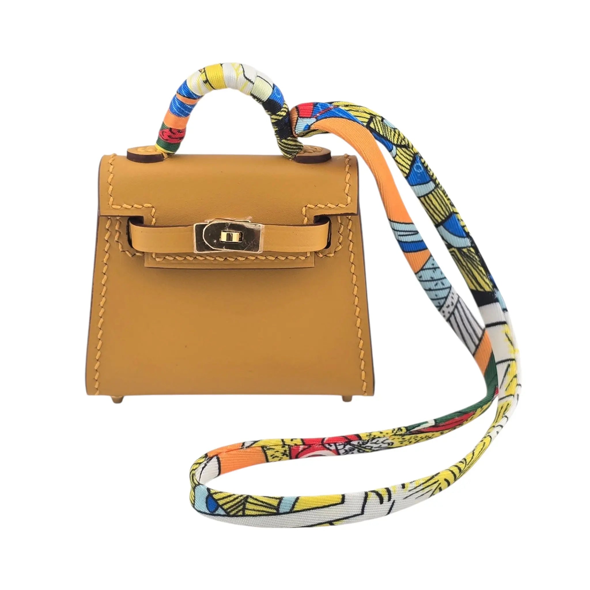 Hermes Mini Kelly Twilly Bag Charm Jaune Foin HERMES