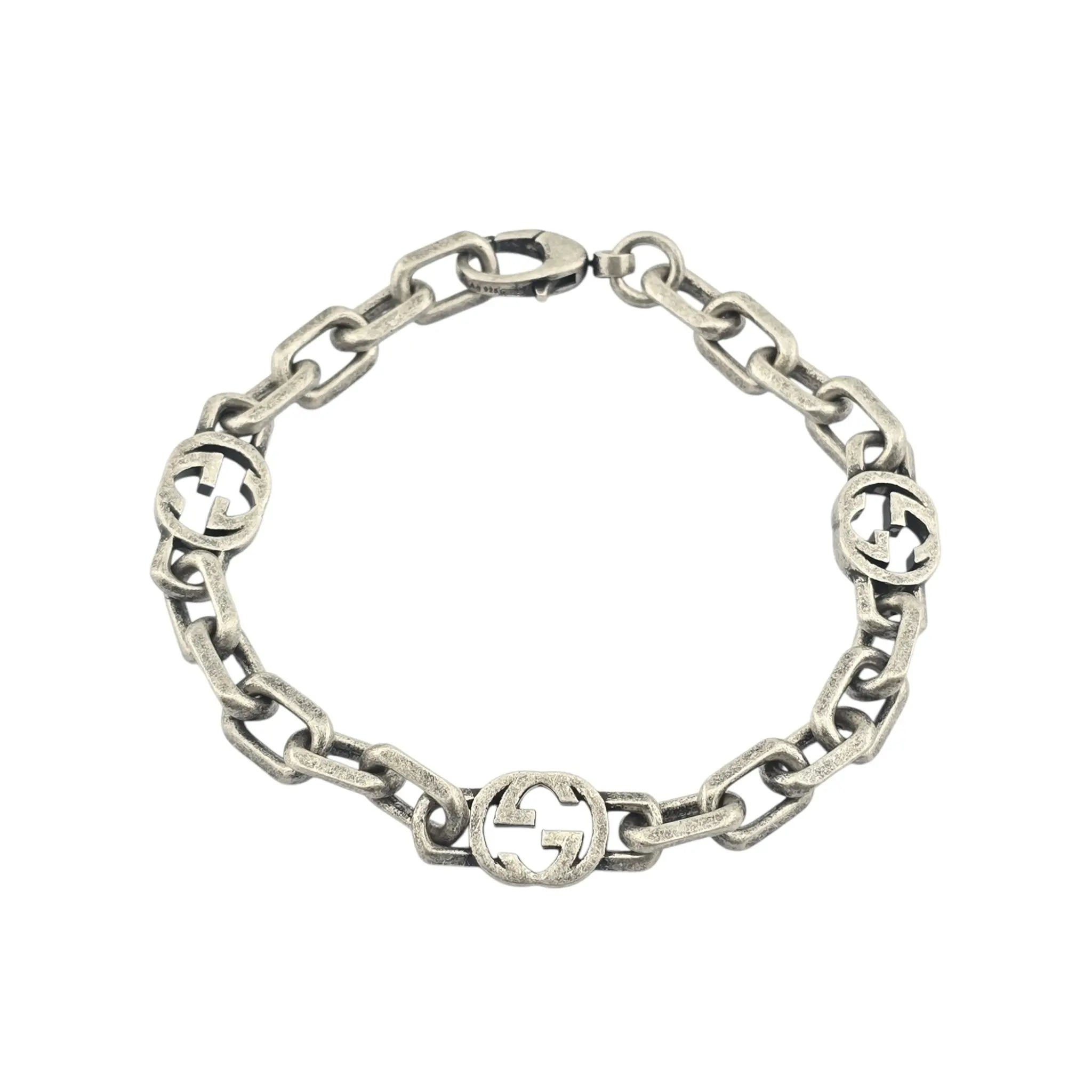 GUCCI GG 925 Sterling Silver Bracelet GUCCI