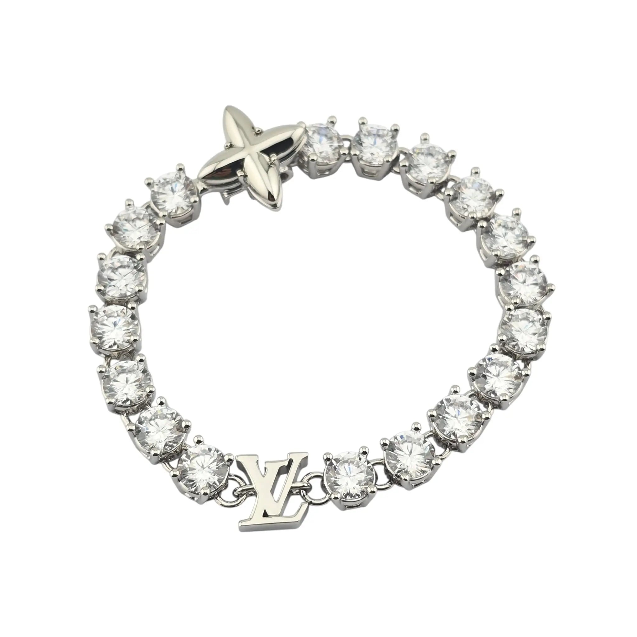 Louis Vuitton LV Crystal Silver Bracelet LOUIS VUITTON