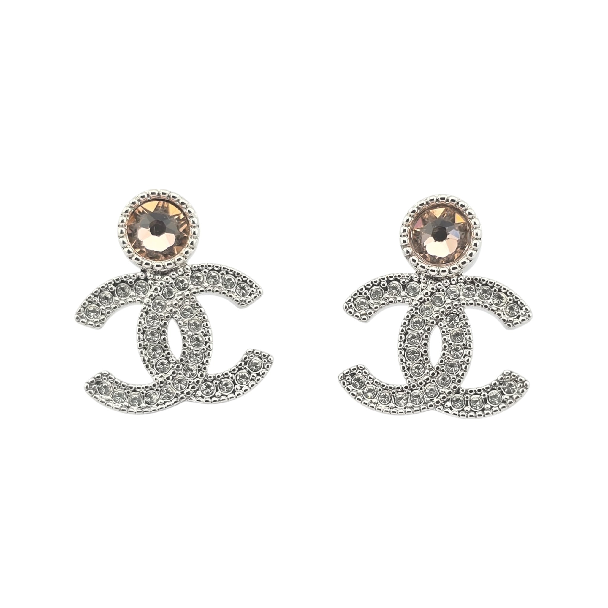 Chanel CC Crystal Stud Earrings 2025