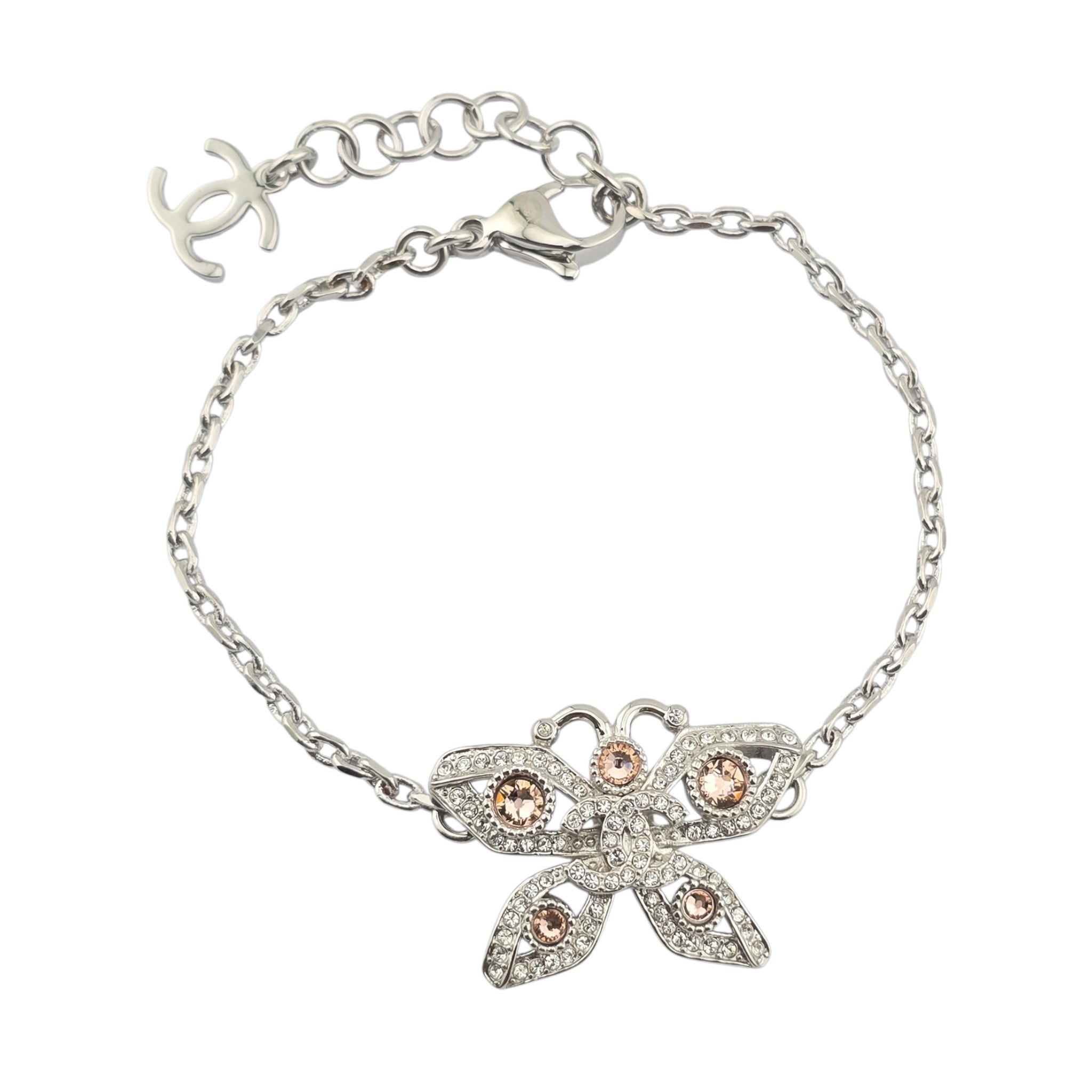 Chanel CC Butterfly Silver Bracelet B25