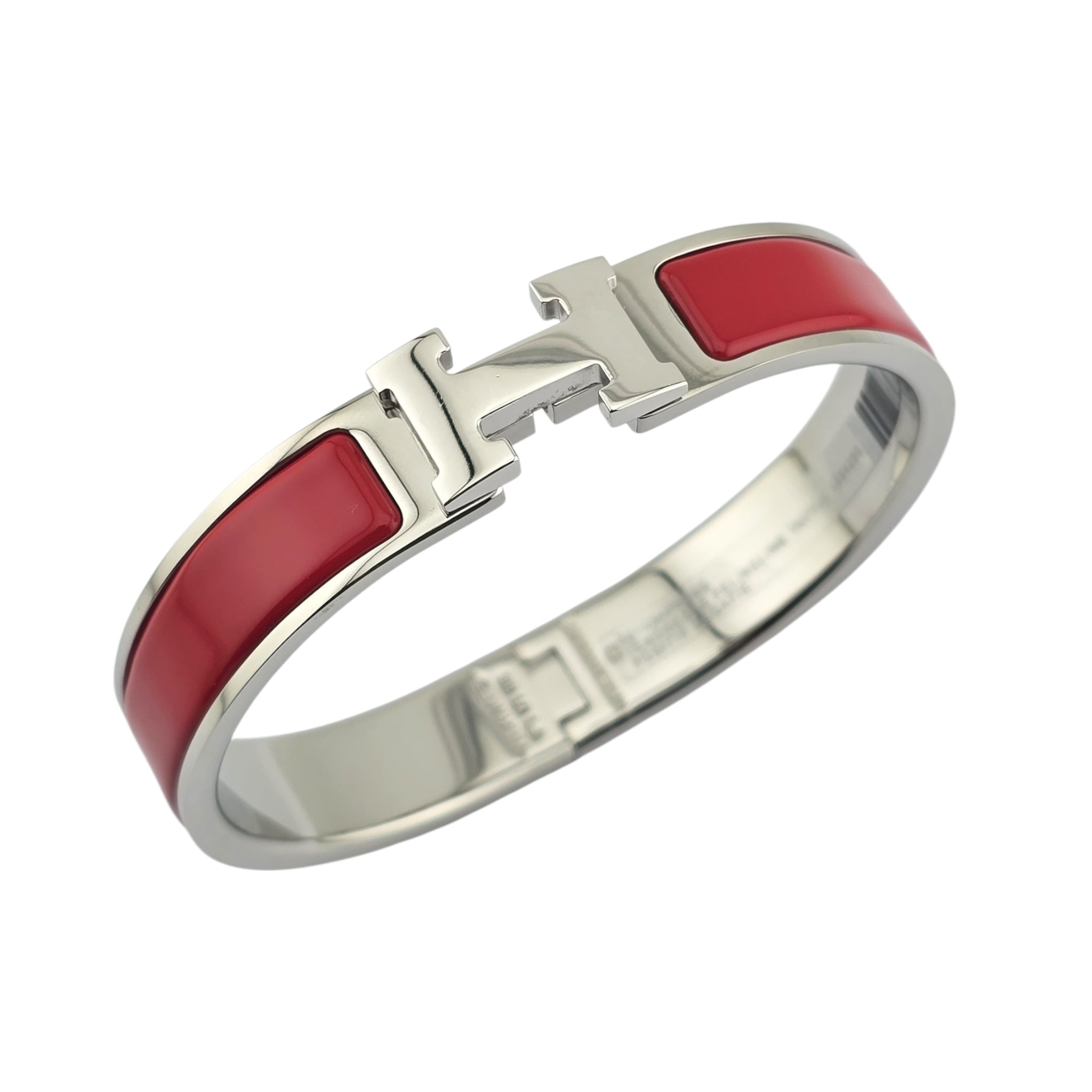 Hermes Clic H Bracelet Red Palladium GM