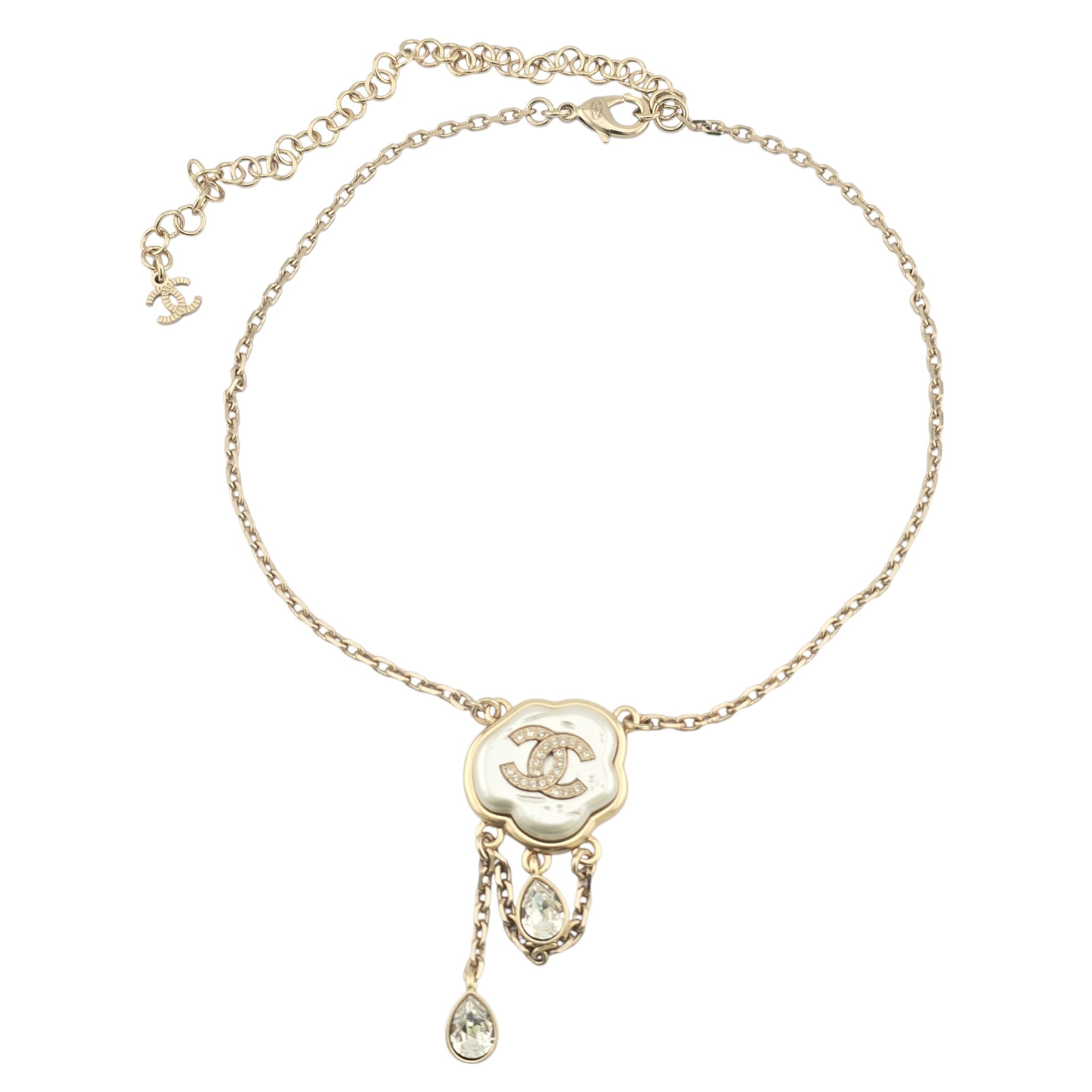 Chanel CC White Pendant Necklace 2025