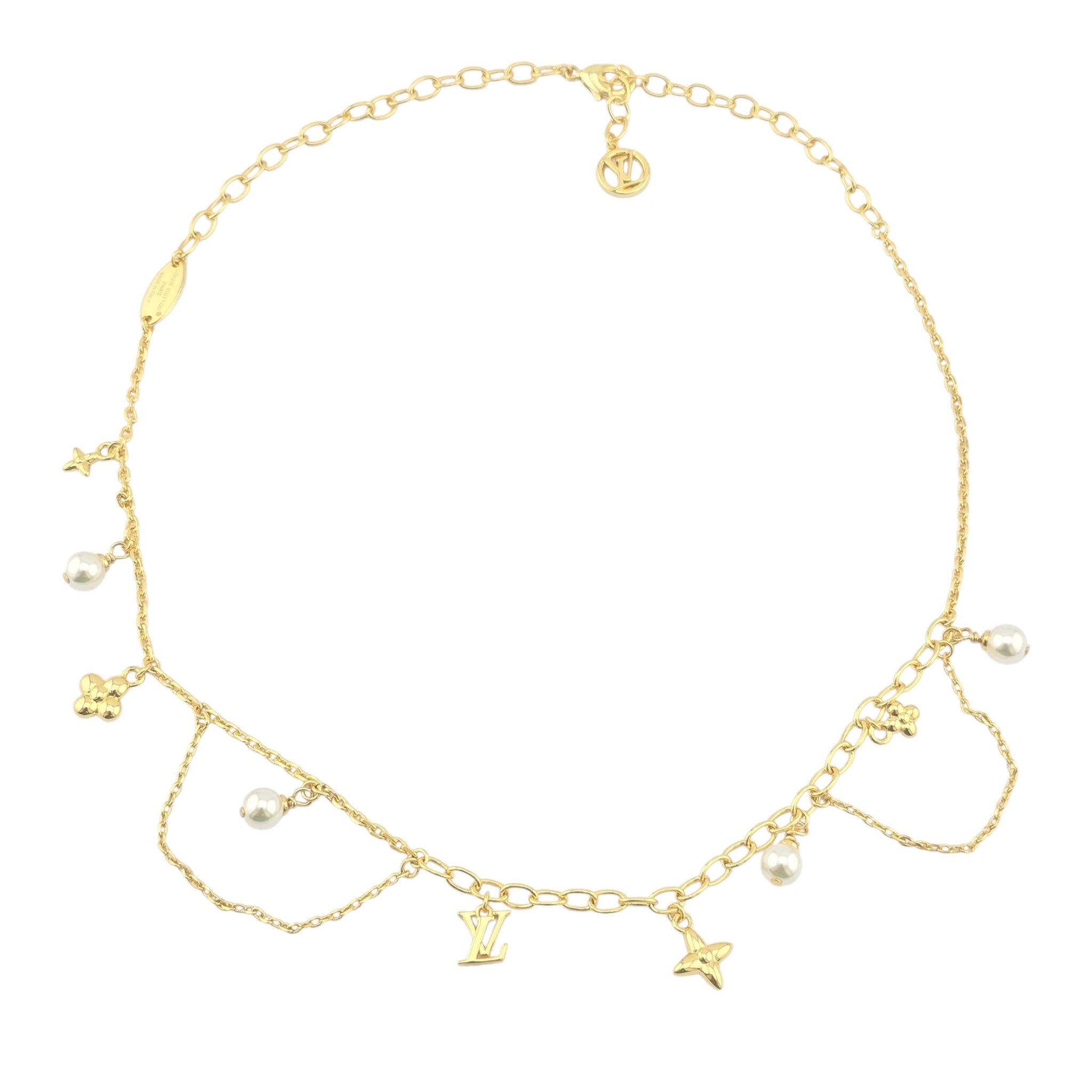 Louis Vuitton LV Blooming Pearls Gold Necklace