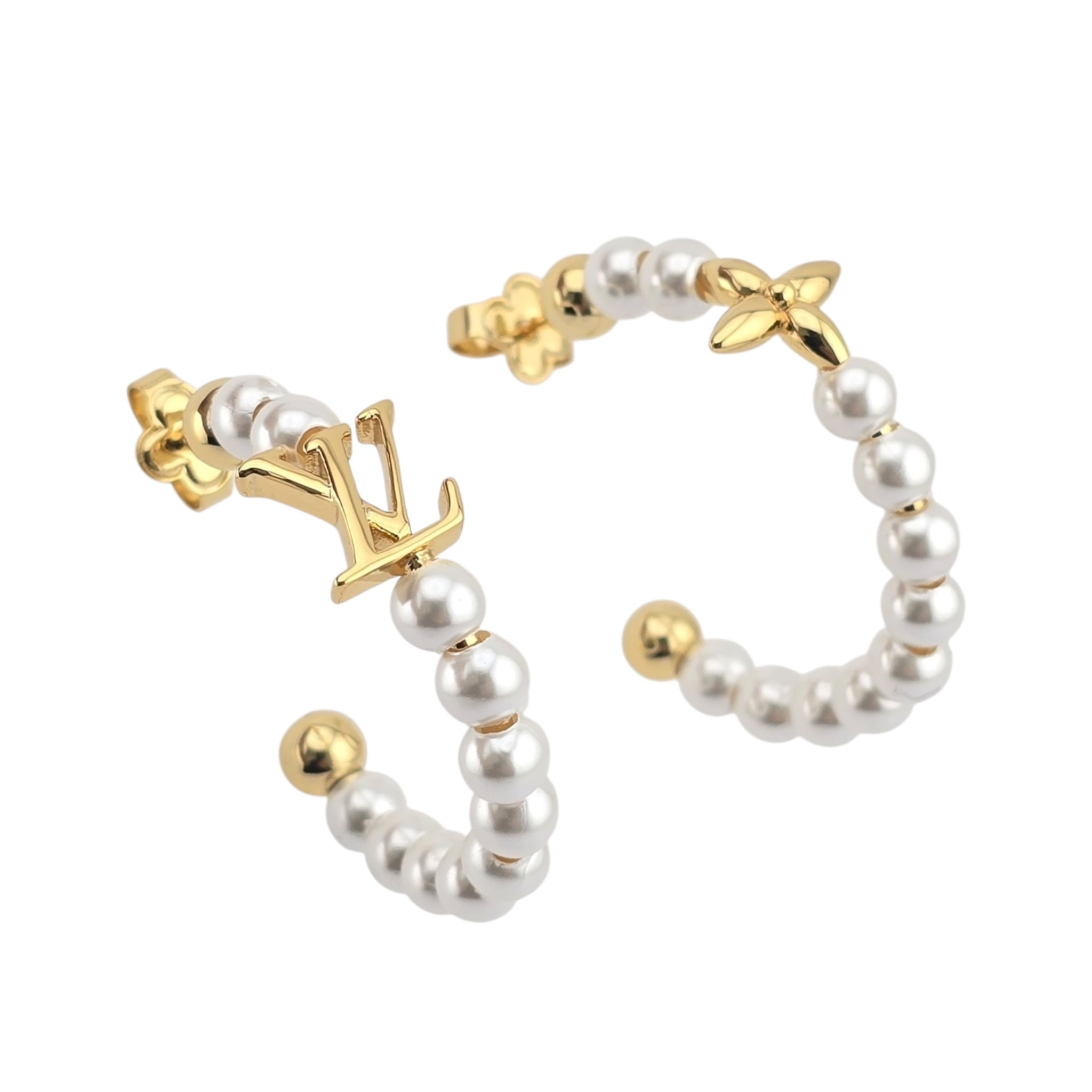 Louis Vuitton My LV Pearl Hoop Earrings