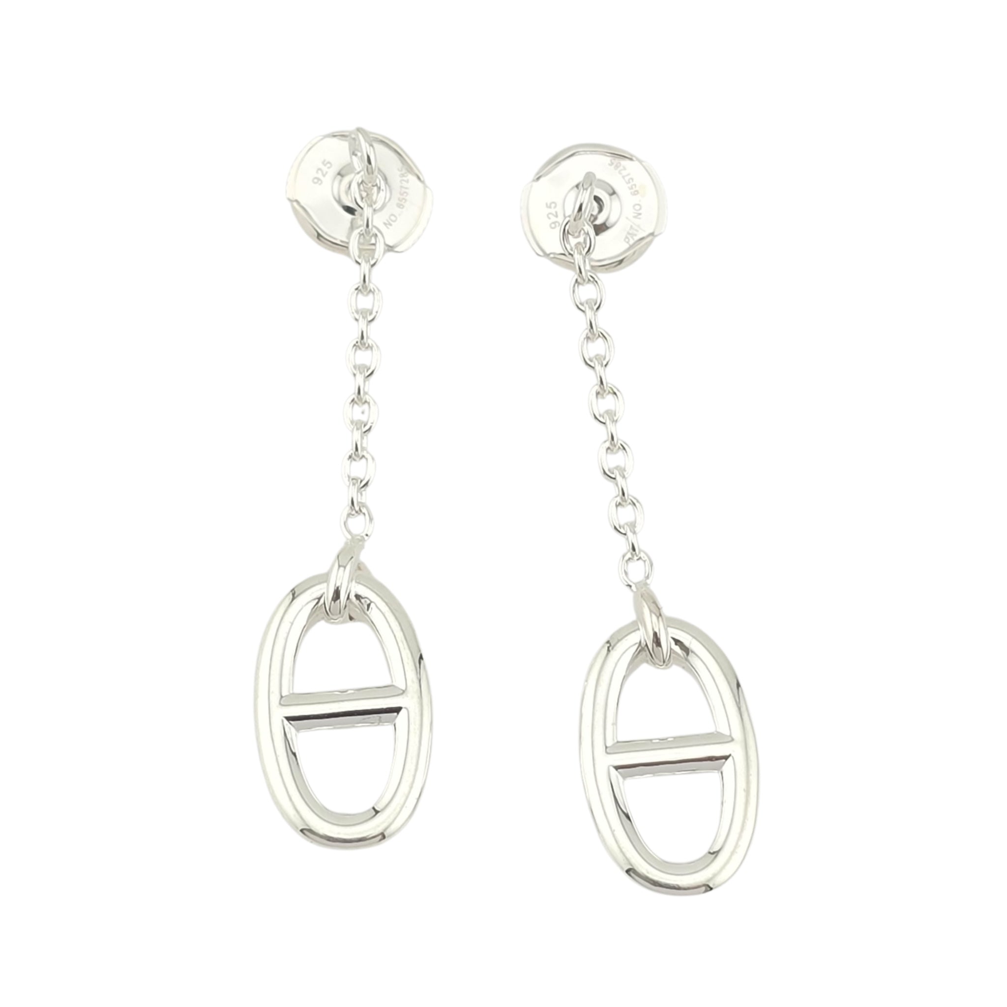 Hermes Farandole Sterling Silver Earrings Medium