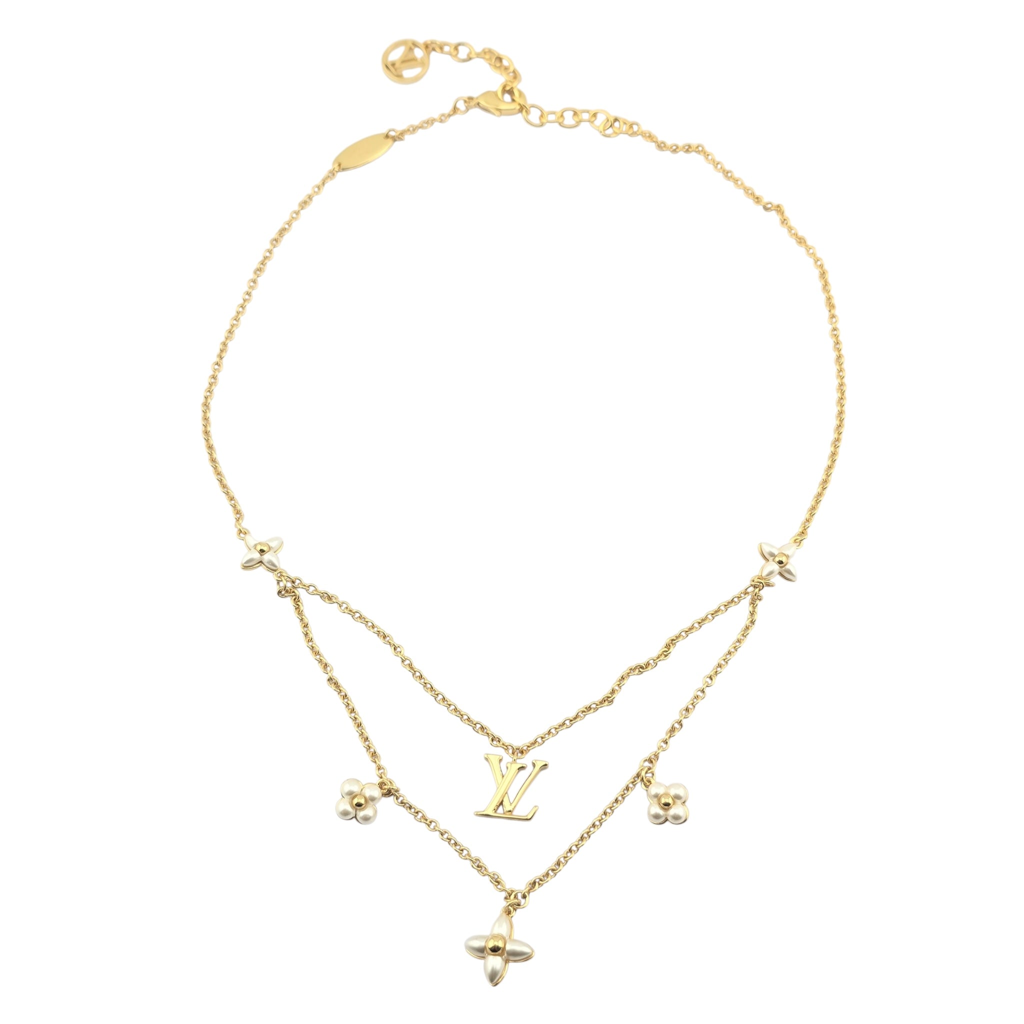 Louis Vuitton LV Floragram Gold Necklace LOUIS VUITTON