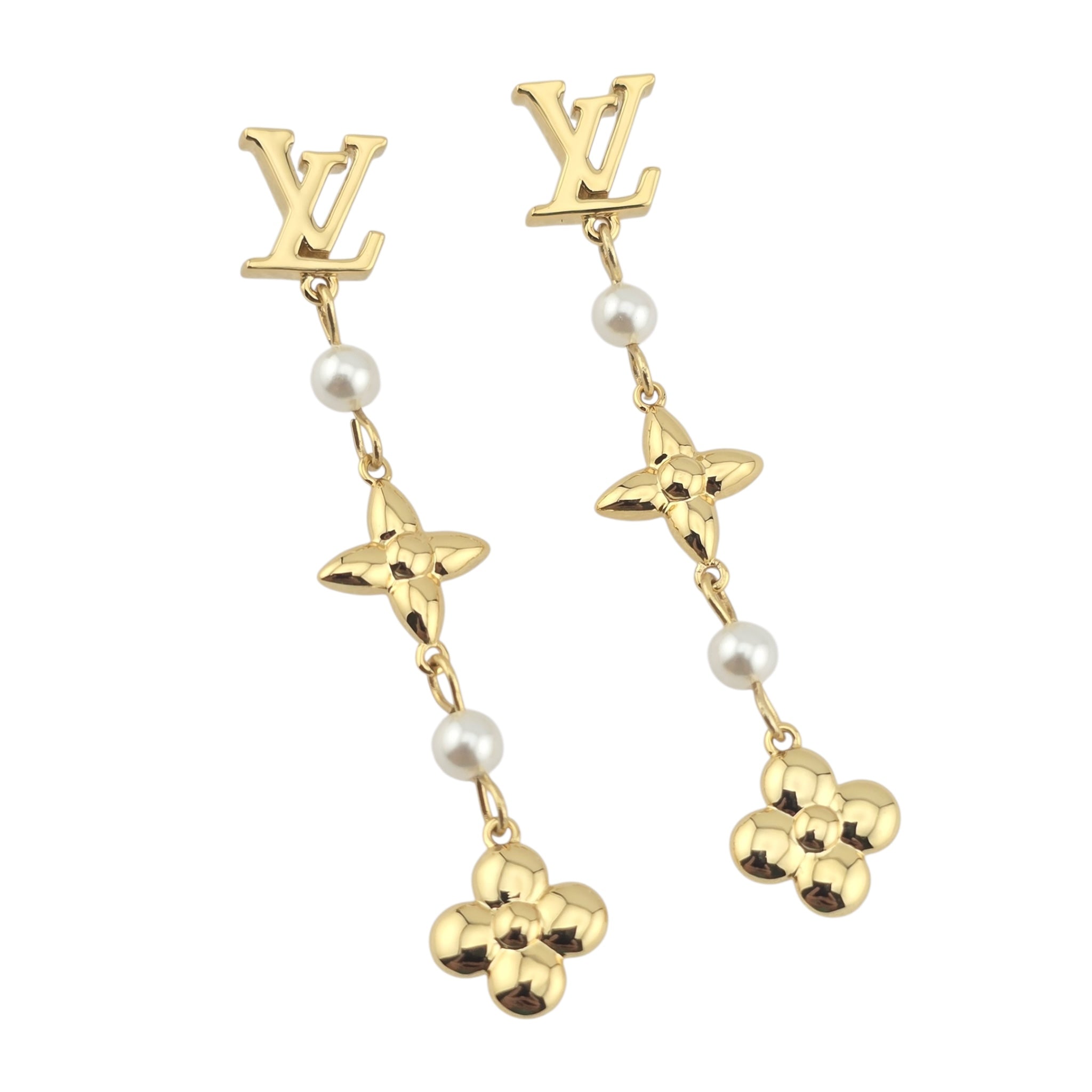 Louis Vuitton LV Louisa Gold Earrings LOUIS VUITTON