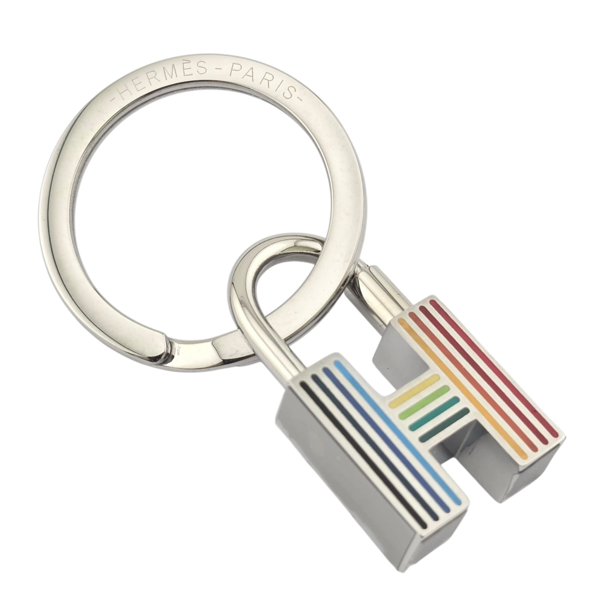 Hermes Cadenas Quizz Rainbow Key Ring HERMES