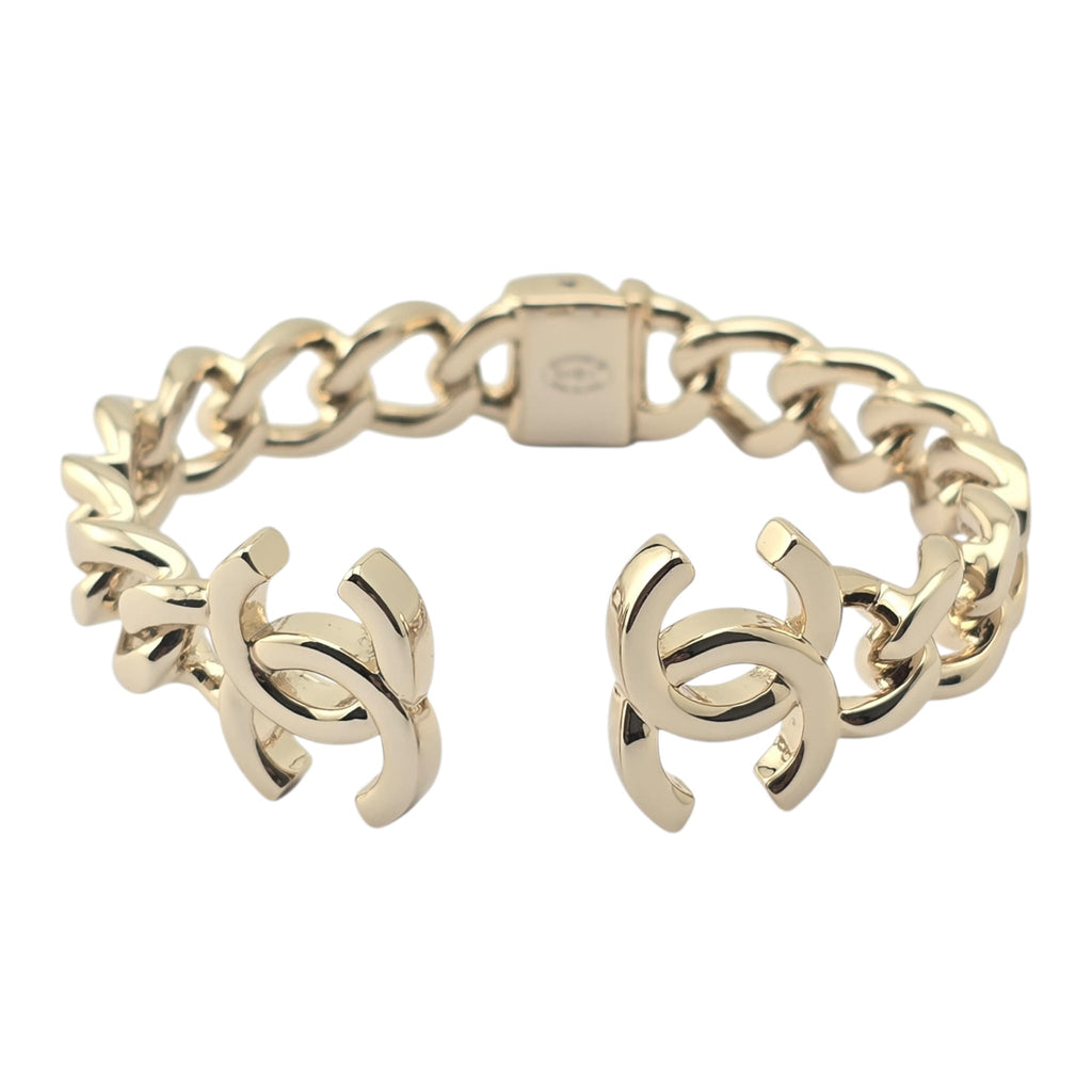 Chanel CC Metal Chain Link Gold Bracelet 2022 CHANEL