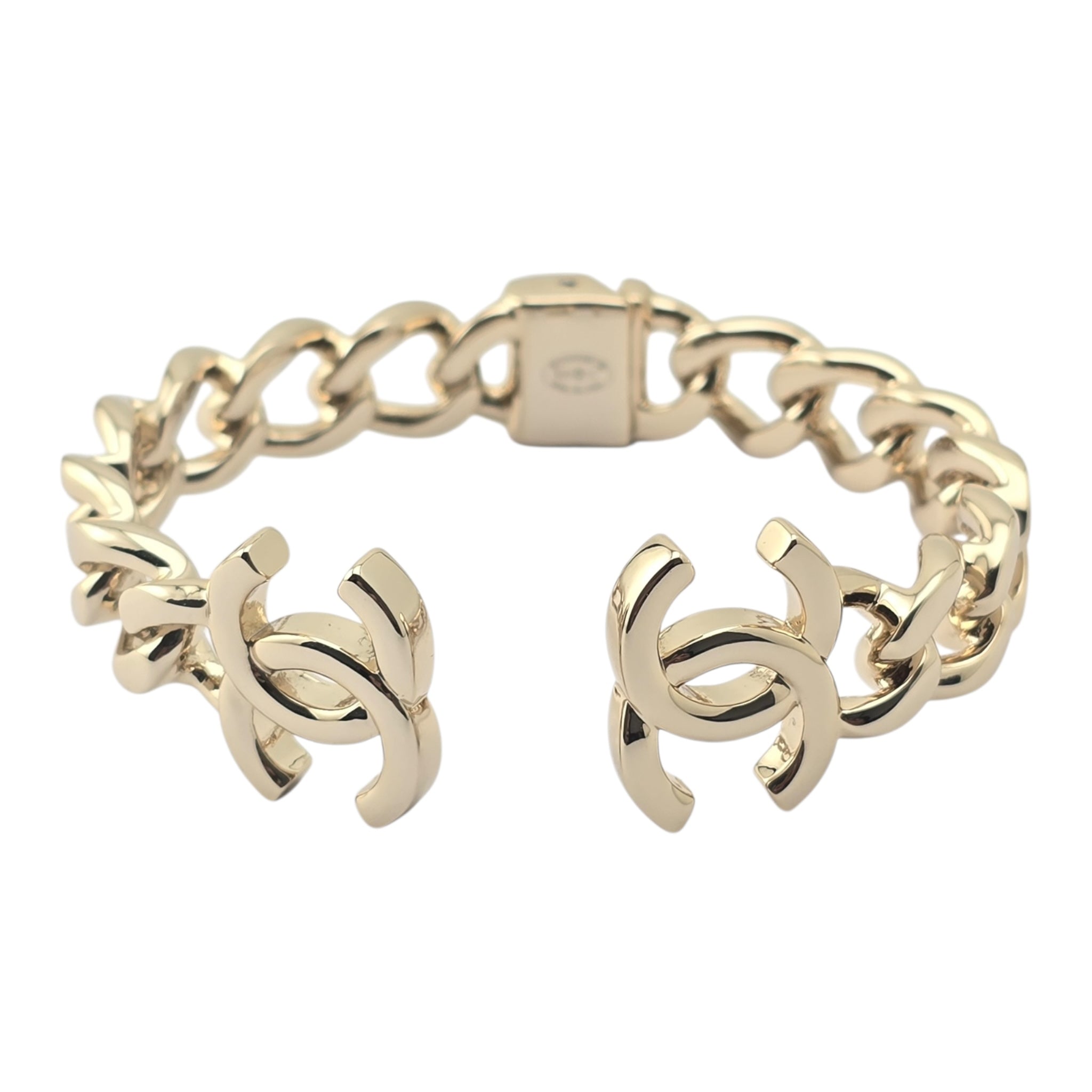Chanel CC Metal Chain Link Gold Bracelet 2022 CHANEL