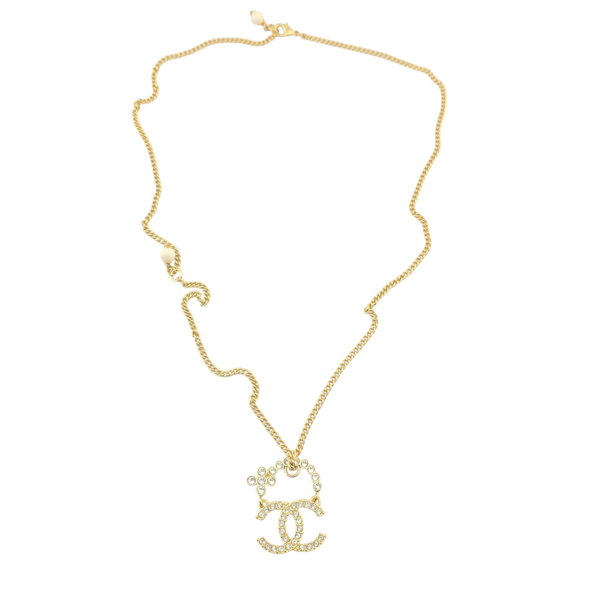 Chanel CC Gold Pendant Necklace 2023 CHANEL