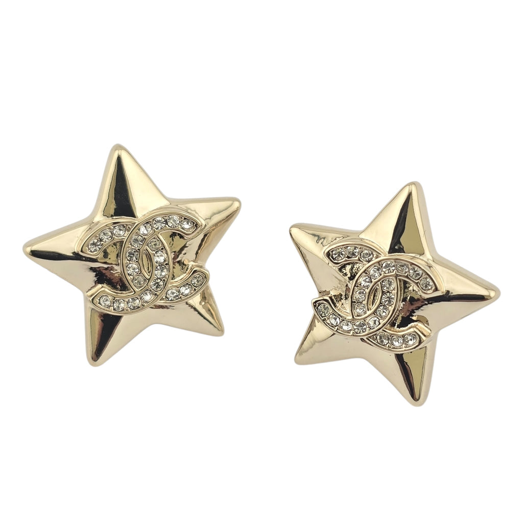 Chanel CC Gold Star Stud Earrings 2025 CHANEL