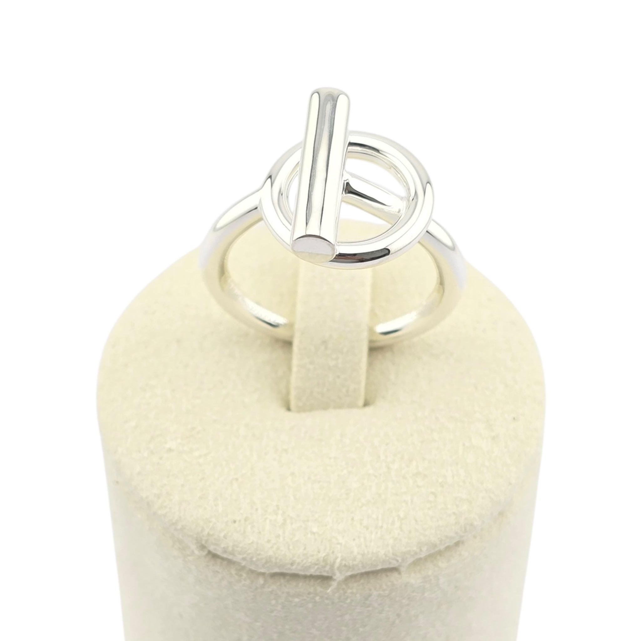 Hermes Echappee Silver Ring, medium model HERMES