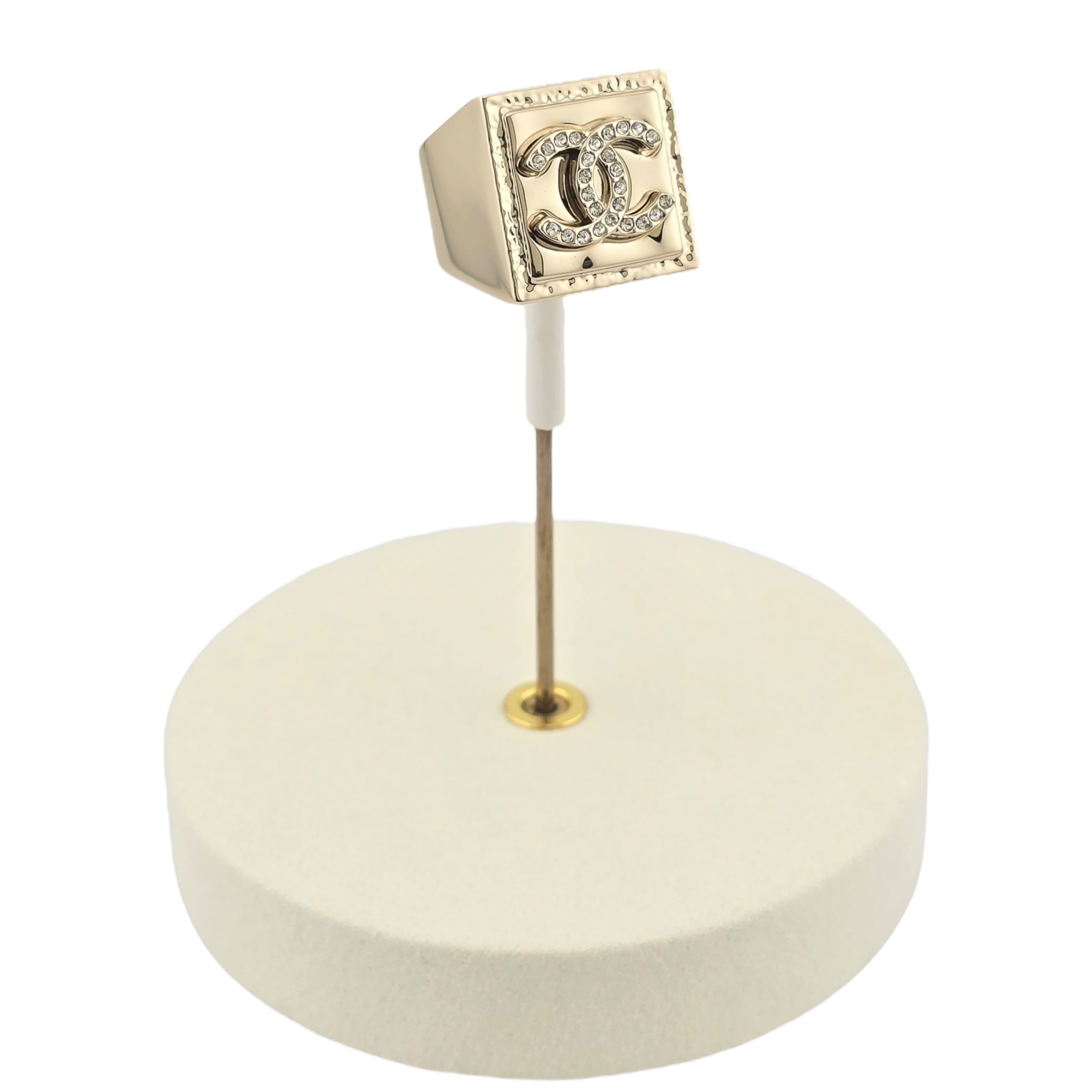 Chanel CC Gold Square Ring 2023 CHANEL