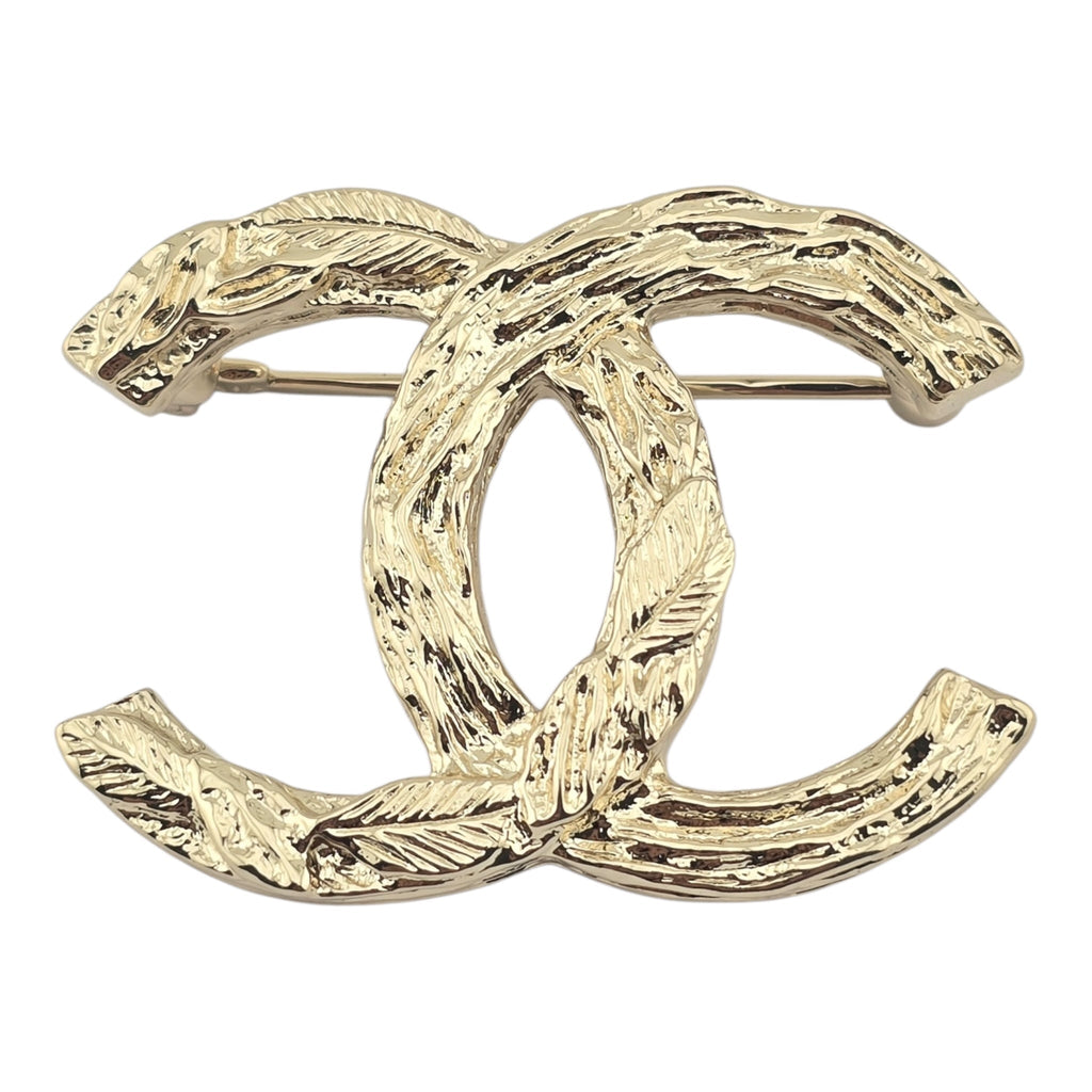 Chanel CC Metal Gold Brooch 2025 CHANEL
