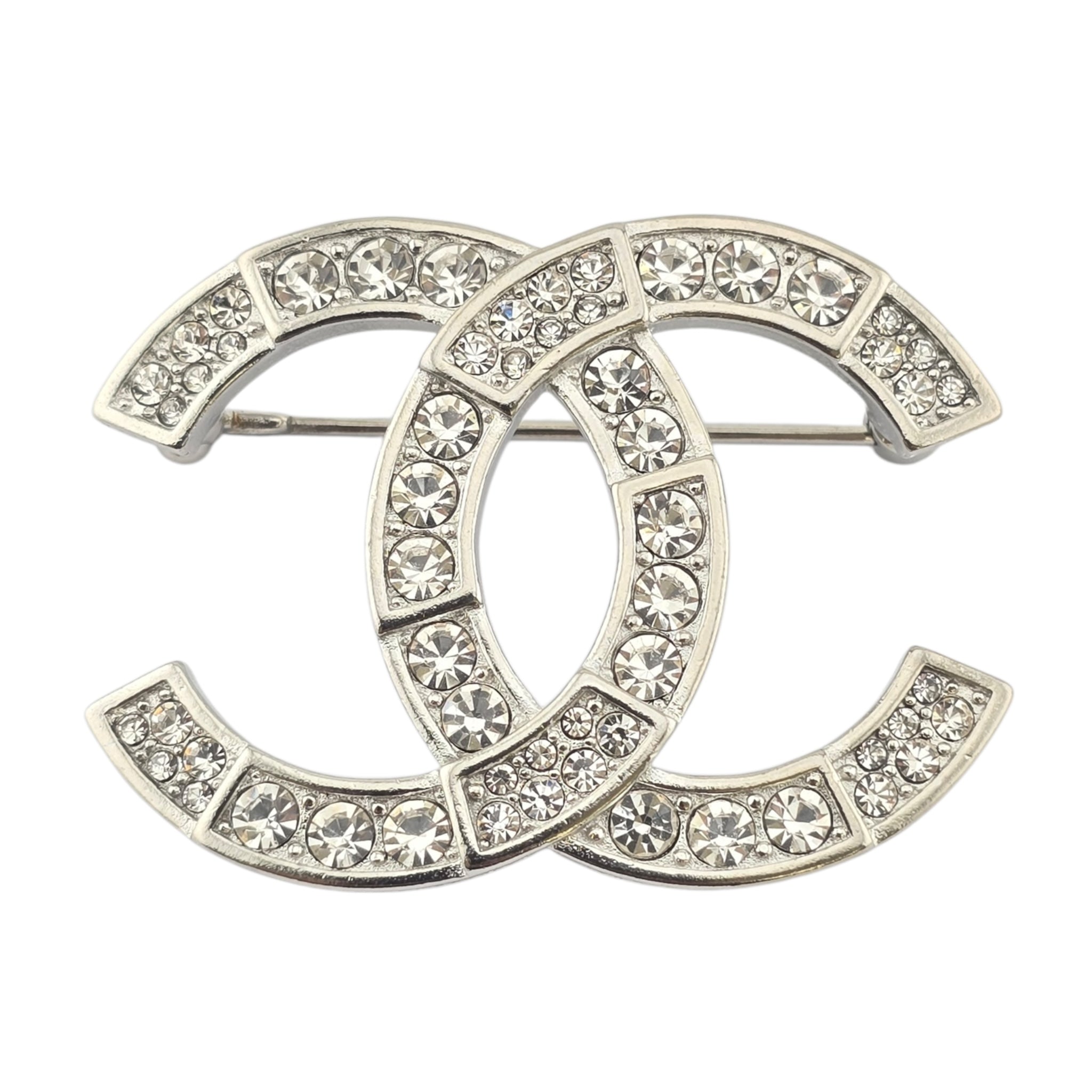 Chanel CC Silver Crystals Brooch 2020 CHANEL