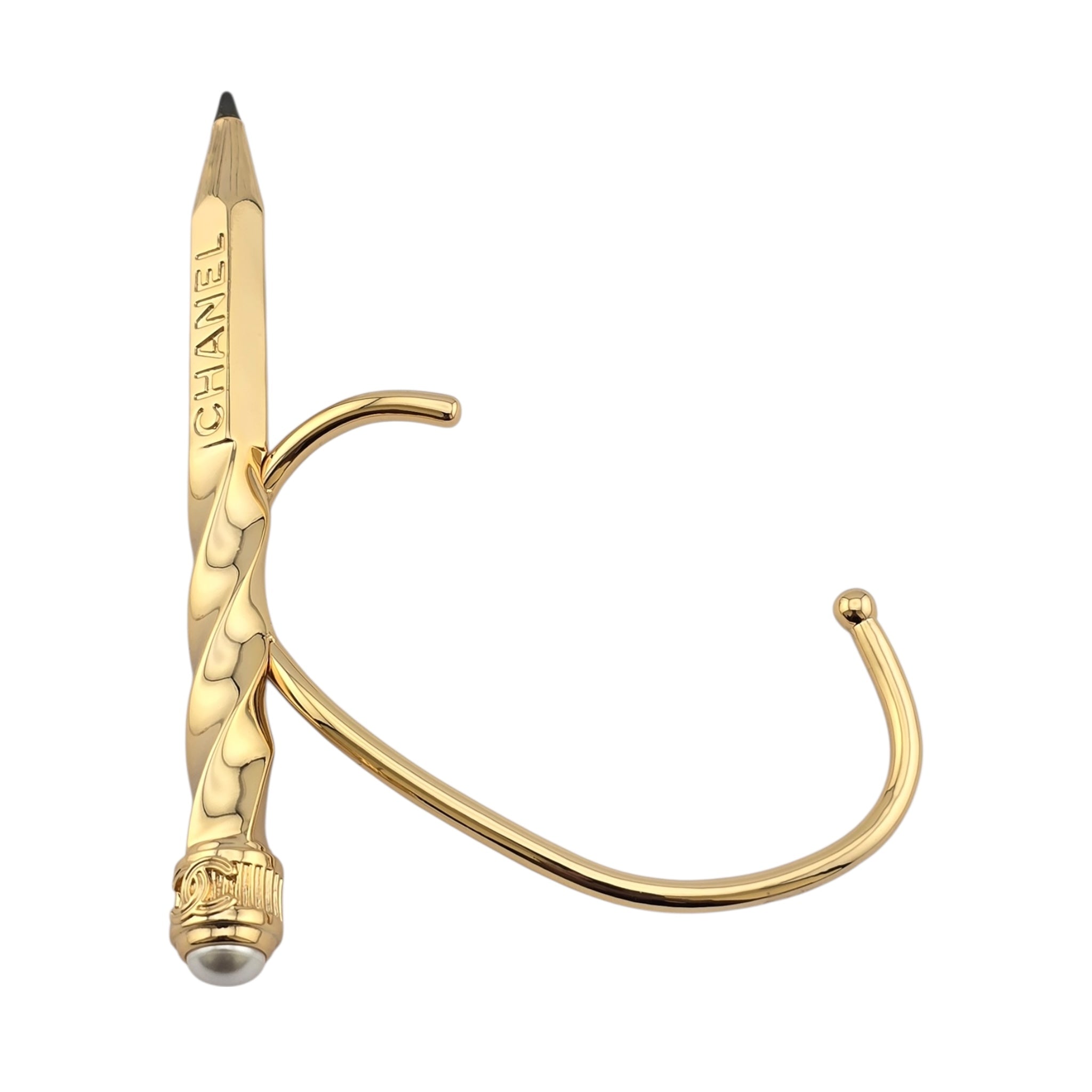 Chanel CC Ear Jewel Cuff Gold Pencil 2025 CHANEL