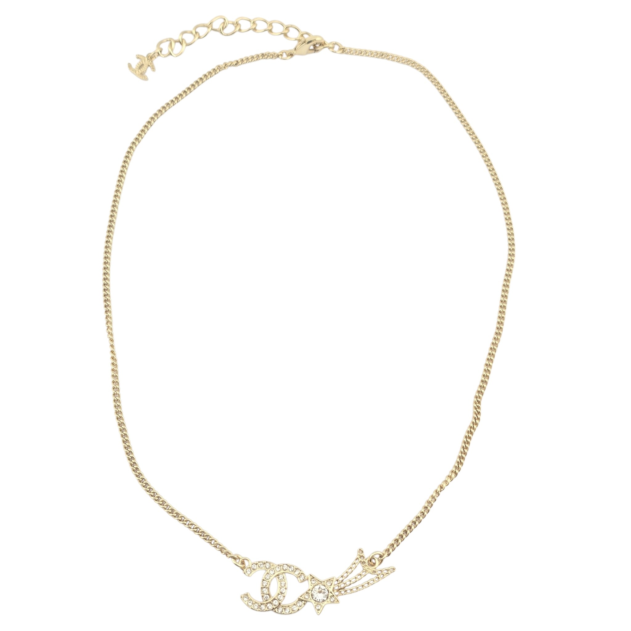 Chanel CC Shooting Star Gold Necklace 25B CHANEL