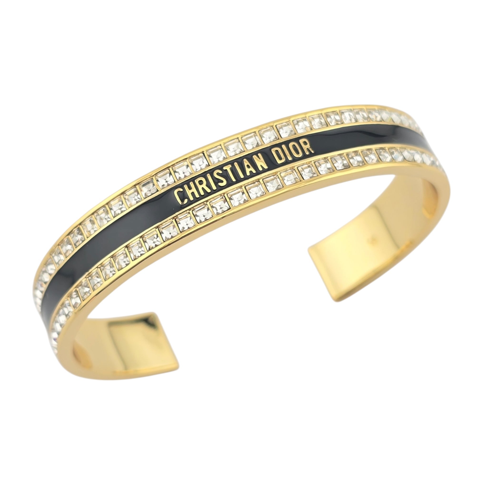 Christian Dior Night Code Bangle Black Enamel Bracelet DIOR