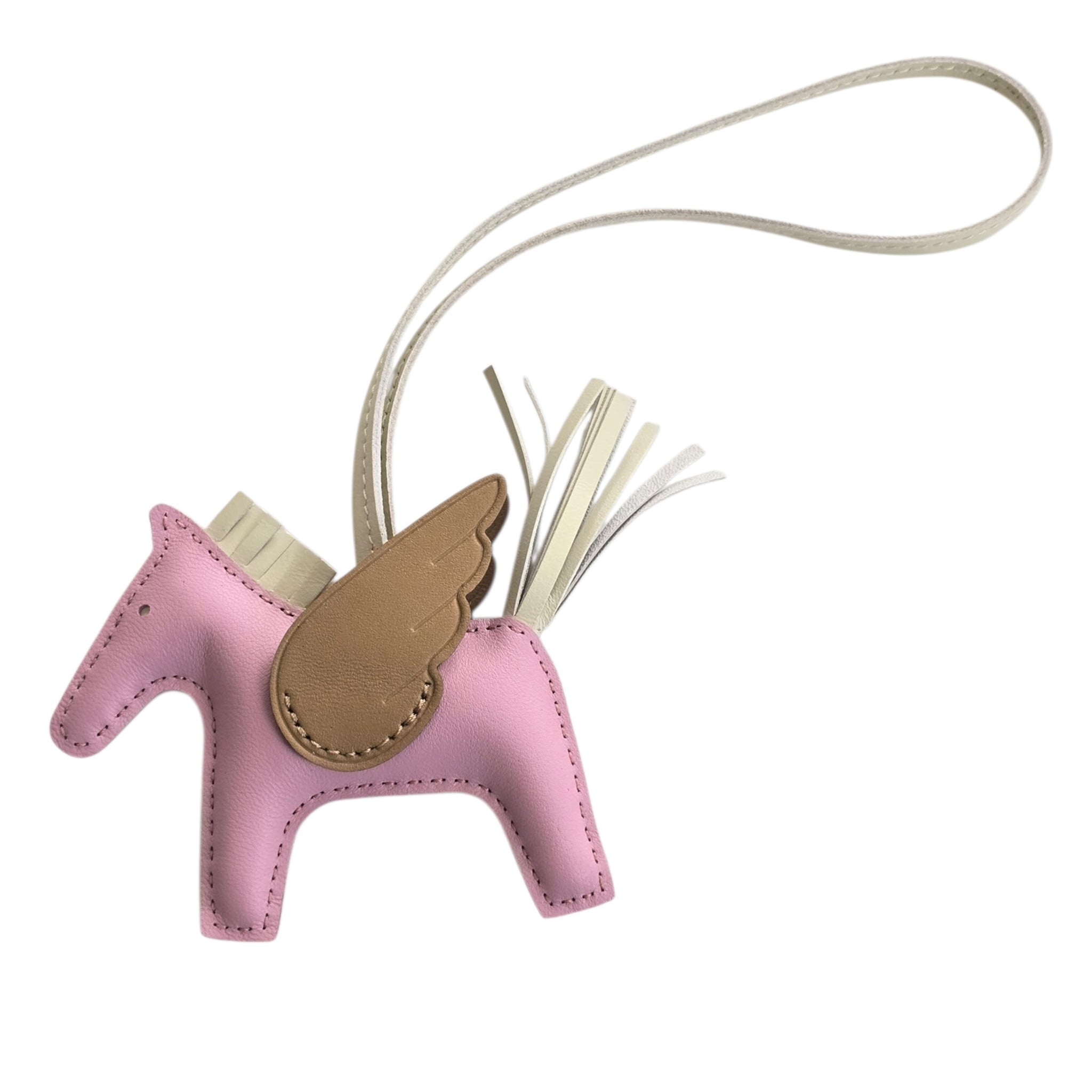 Hermes Rodeo Pegase PM Bag Charm Mauve Sylvestre/Craie/Chai HERMES