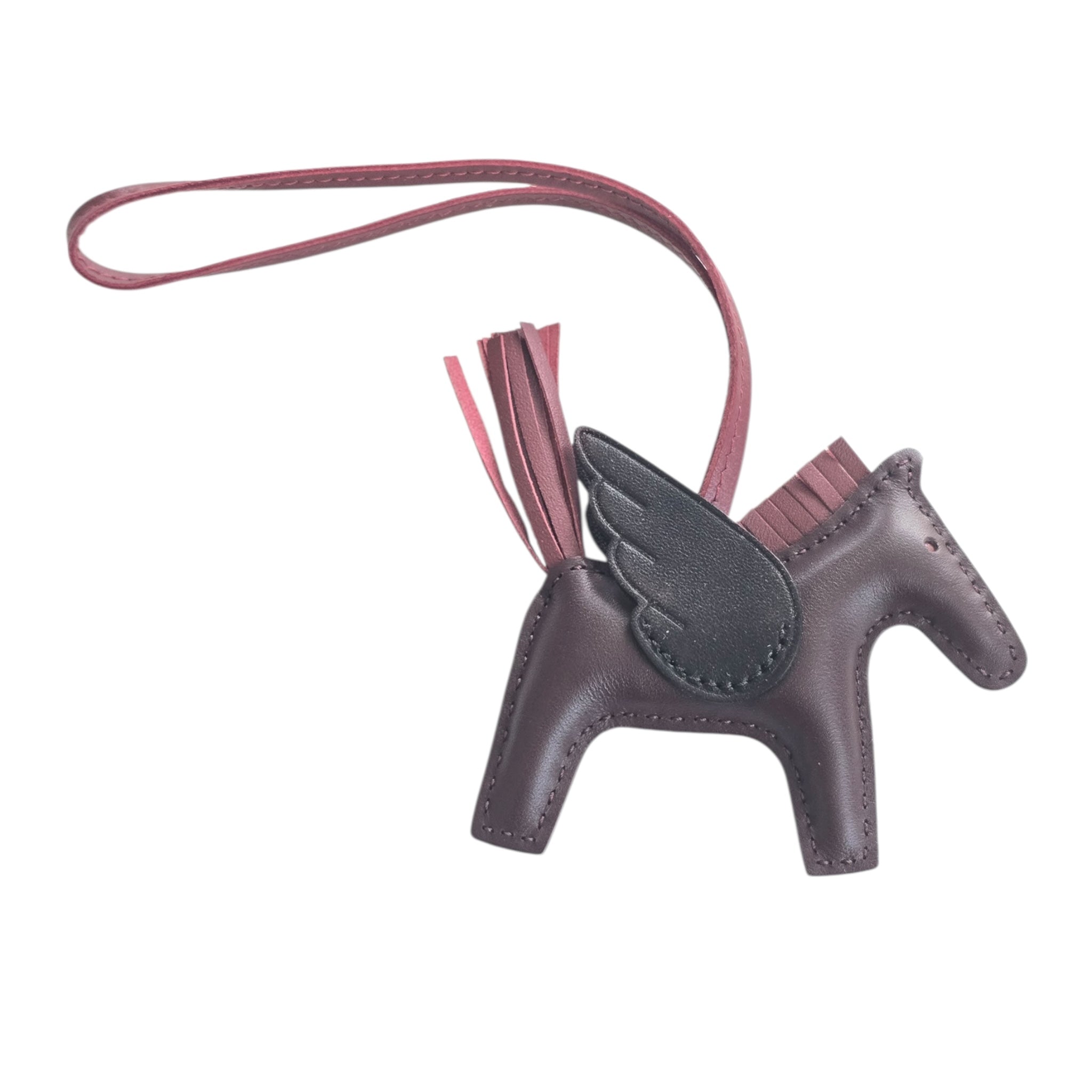Hermes Rodeo Pegase PM Bag Charm Rouge Sellier/Rouge H/Black HERMES