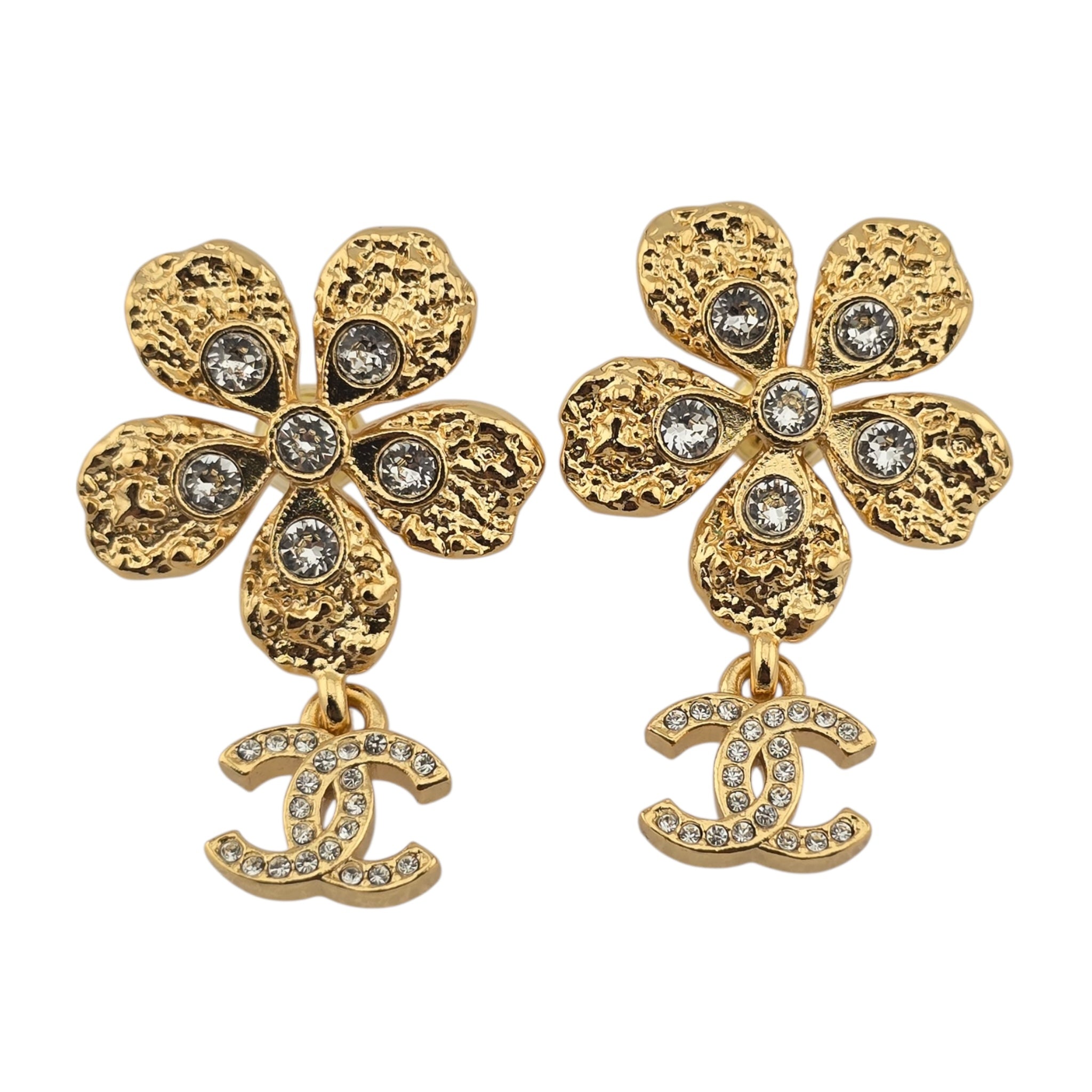 Chanel CC Gold Floral Earrings 26C 2026