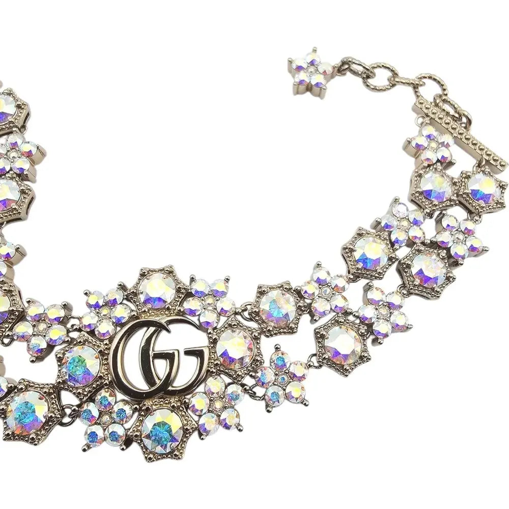 GUCCI GG Crystal Floral Bracelet 2023 GUCCI