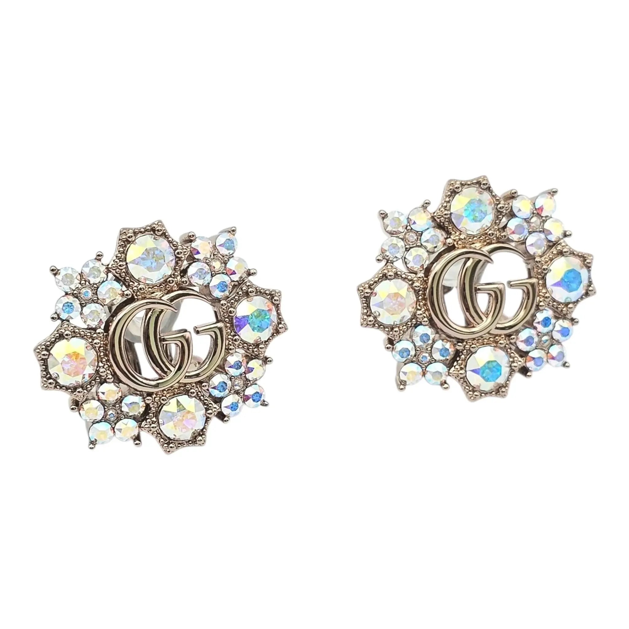 GUCCI GG Crystal Flower Earrings 2023 GUCCI