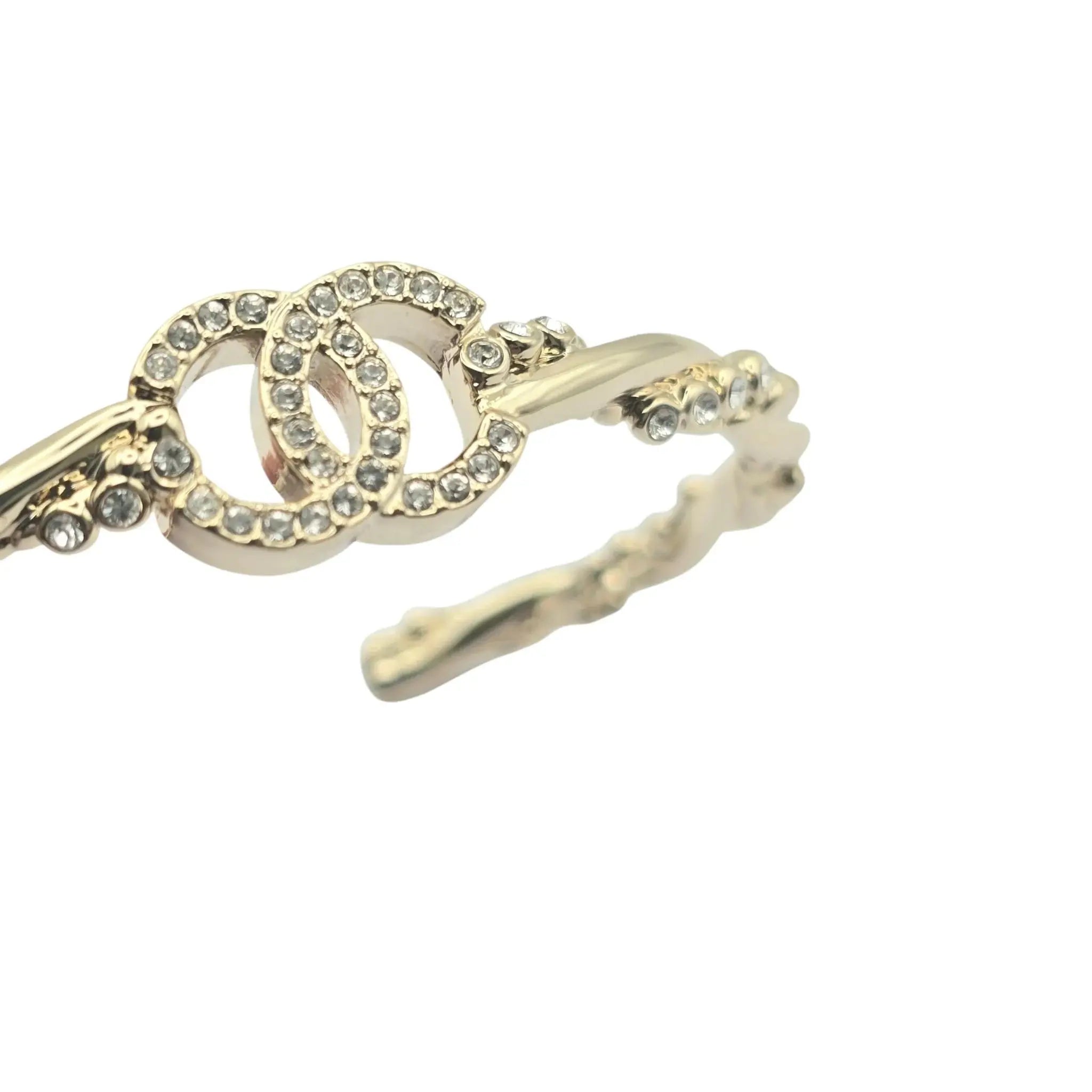 Chanel CC Gold Crystal Bangle 2023 CHANEL