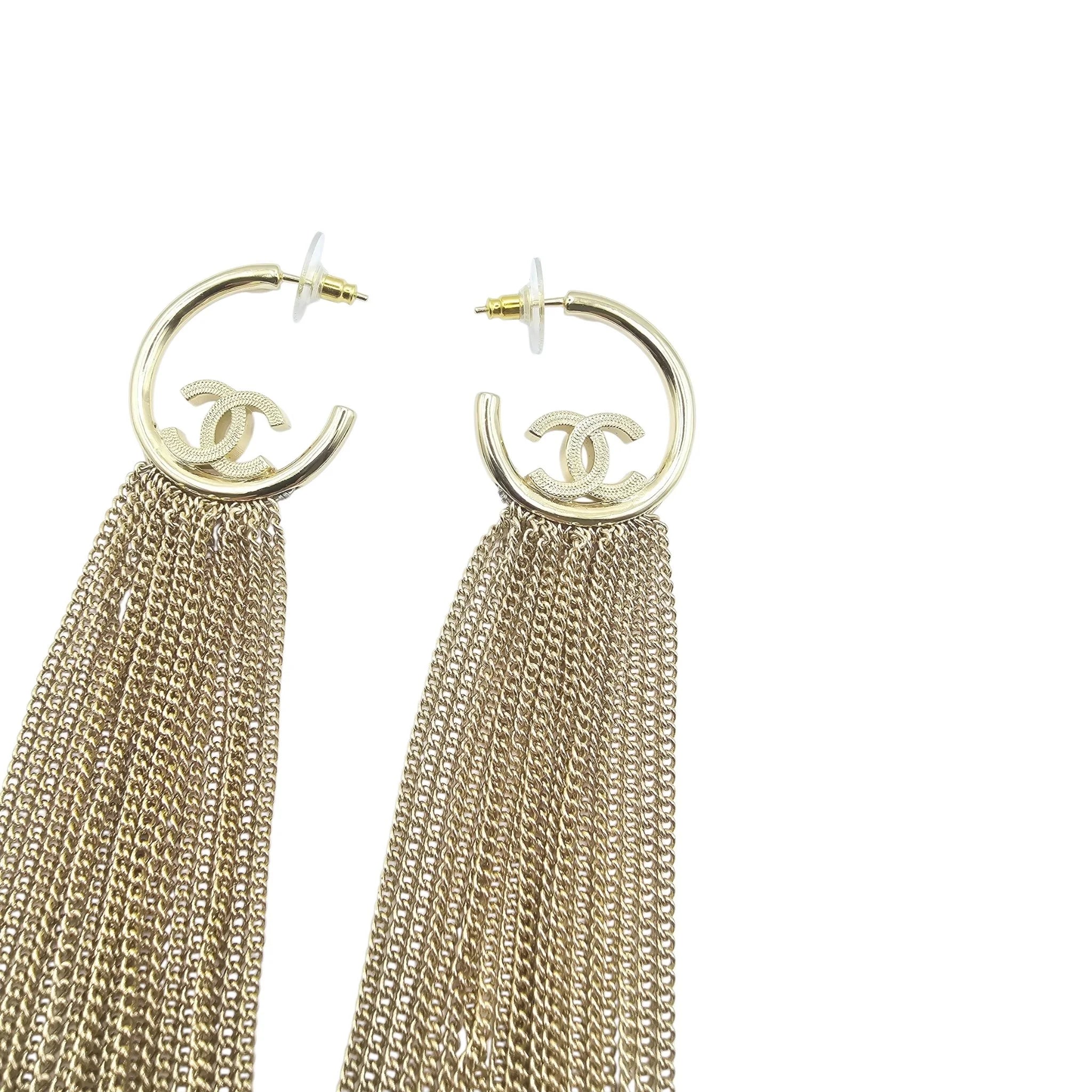 Chanel CC Chain Drop Gold Style Earrings 2022 CHANEL